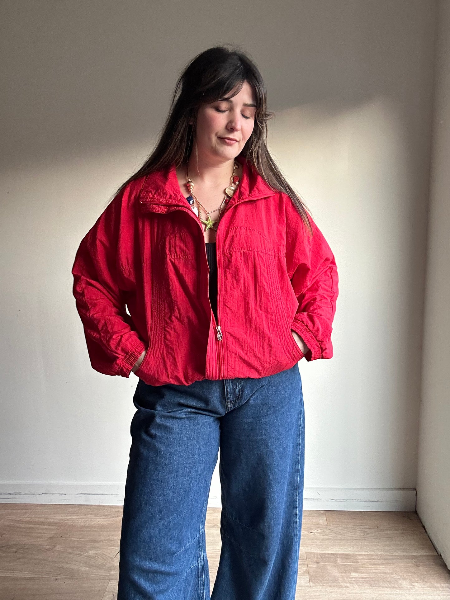 Vintage Lavon Shell Bomber Jacket, L