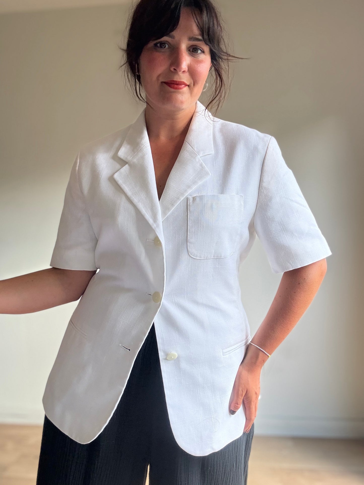 Vintage Alexon Short Sleeve Blazer Top, 12-14