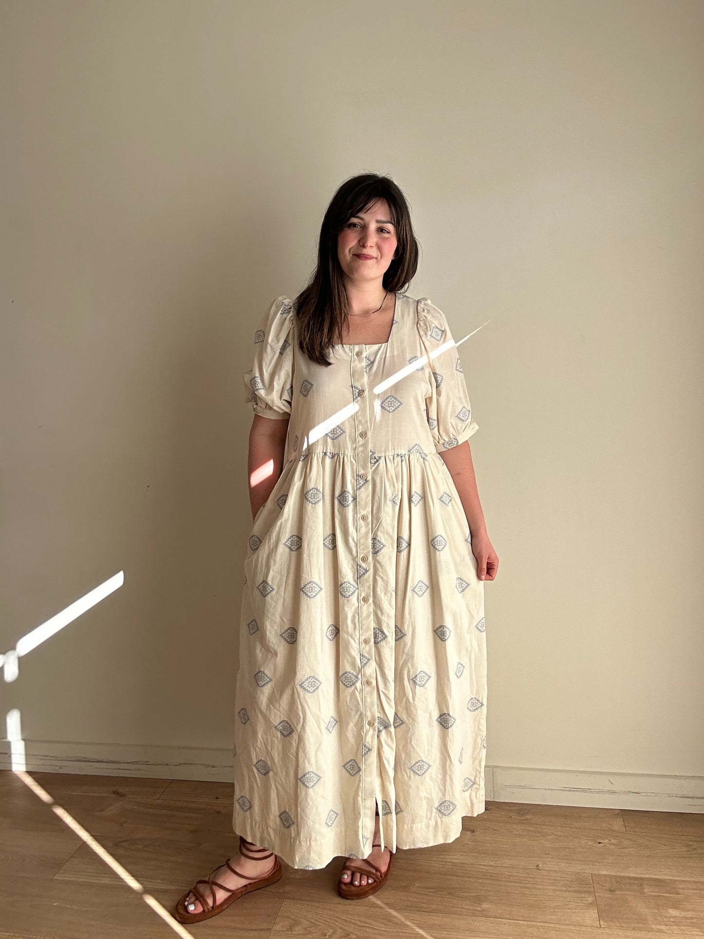 FOLK Ikat Print Cotton Dress, 4