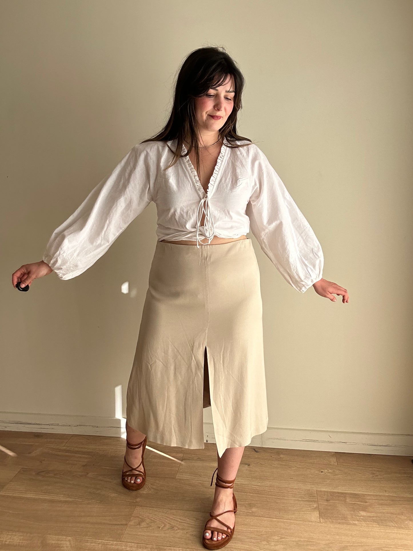 Massimo Dutti NEW Split Skirt, XL