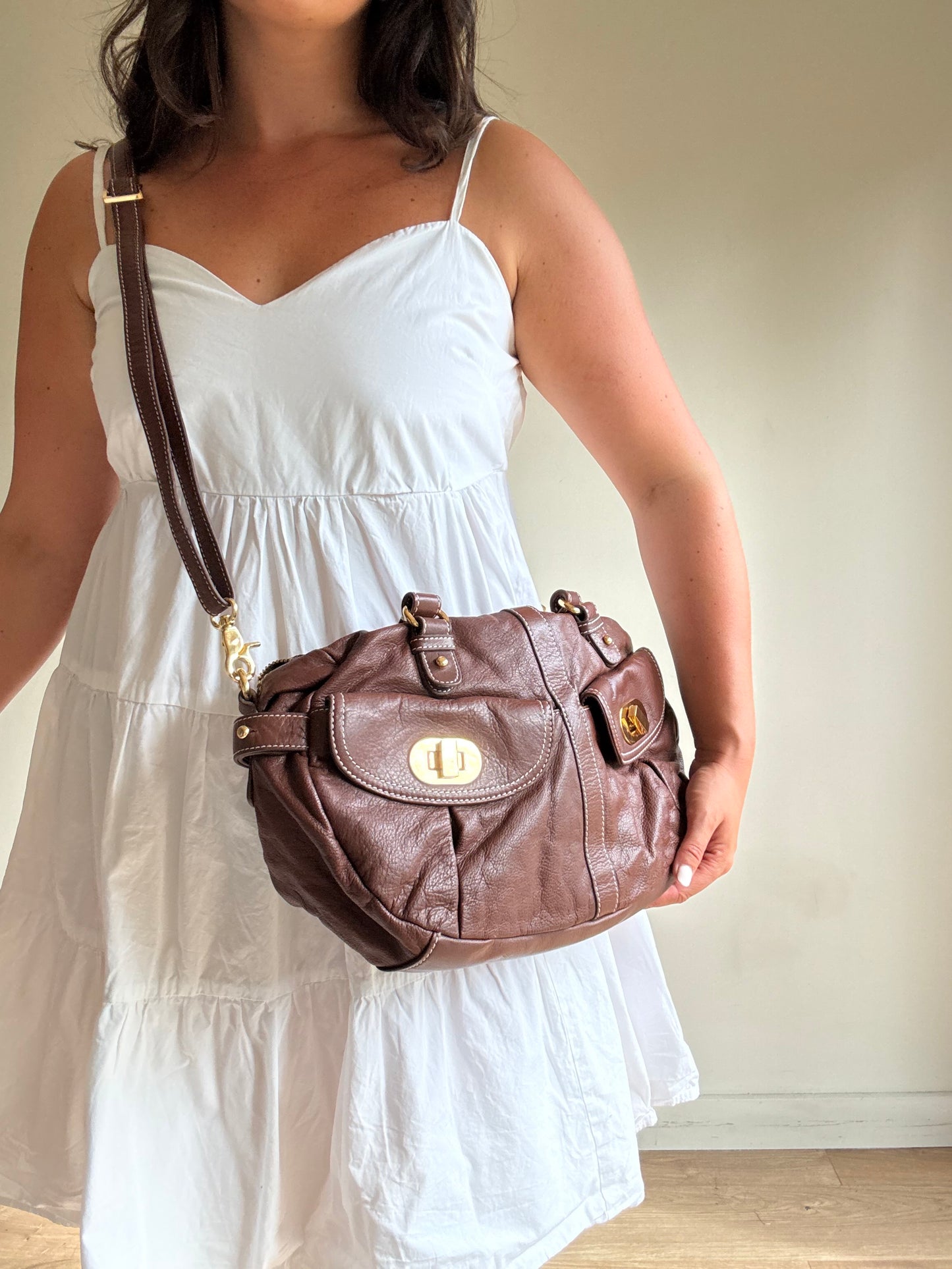 Badgley Mischka Leather Y2K Mid-size Bag, O/S