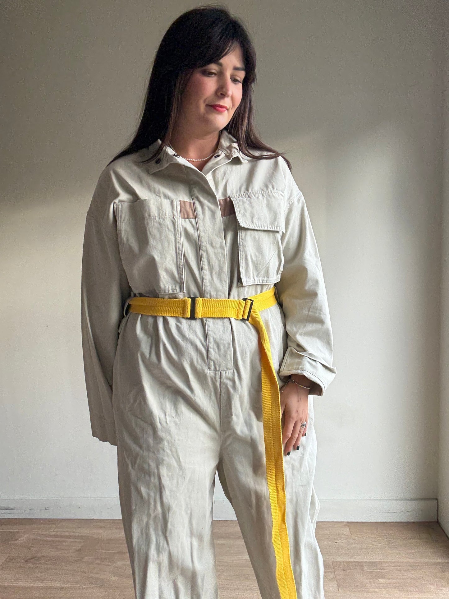 Roksanda X Barbour Grace belted cotton-twill jumpsuit, Large 12