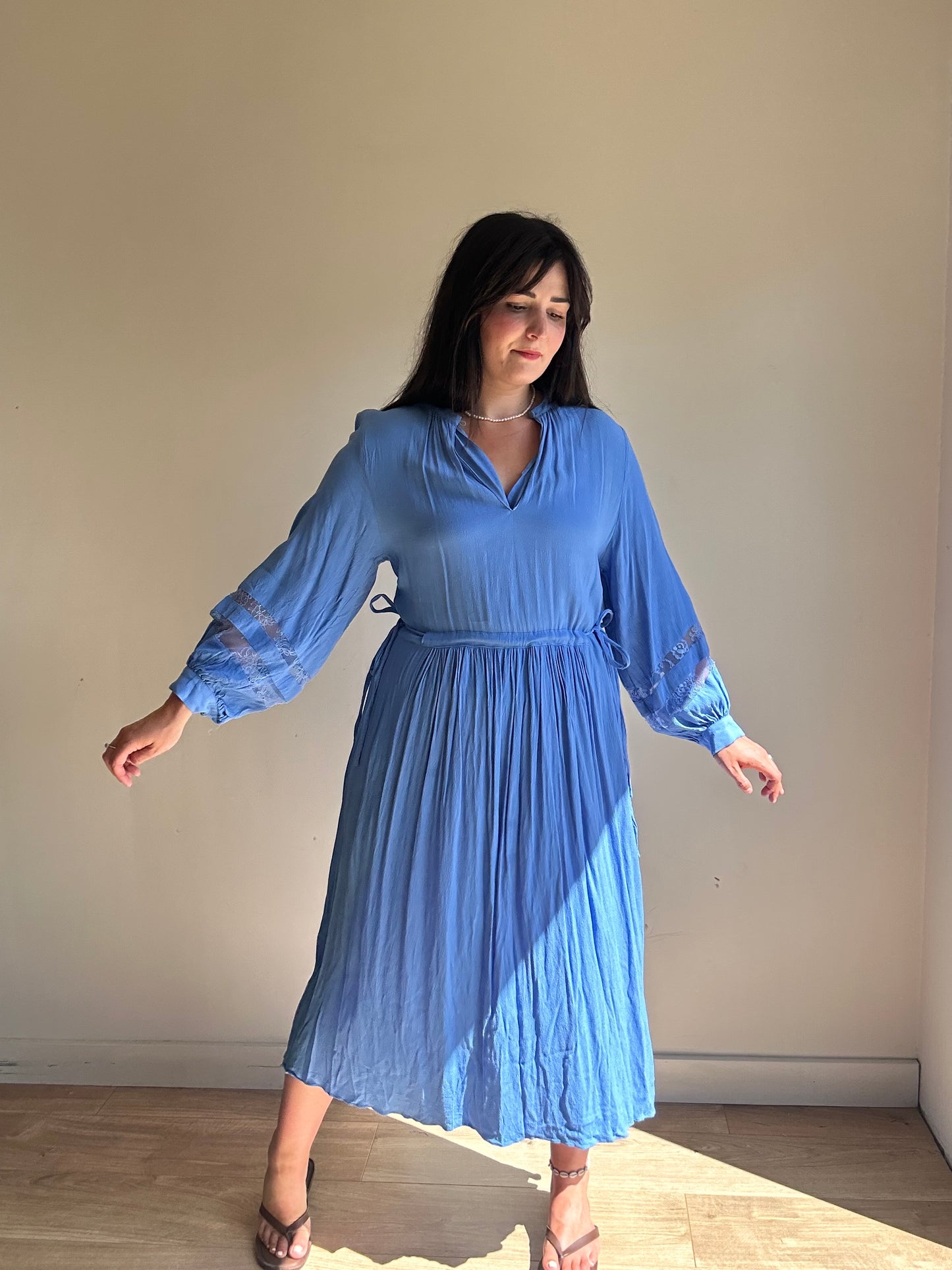 & Other Stories Lace Sleeve Dress, 12