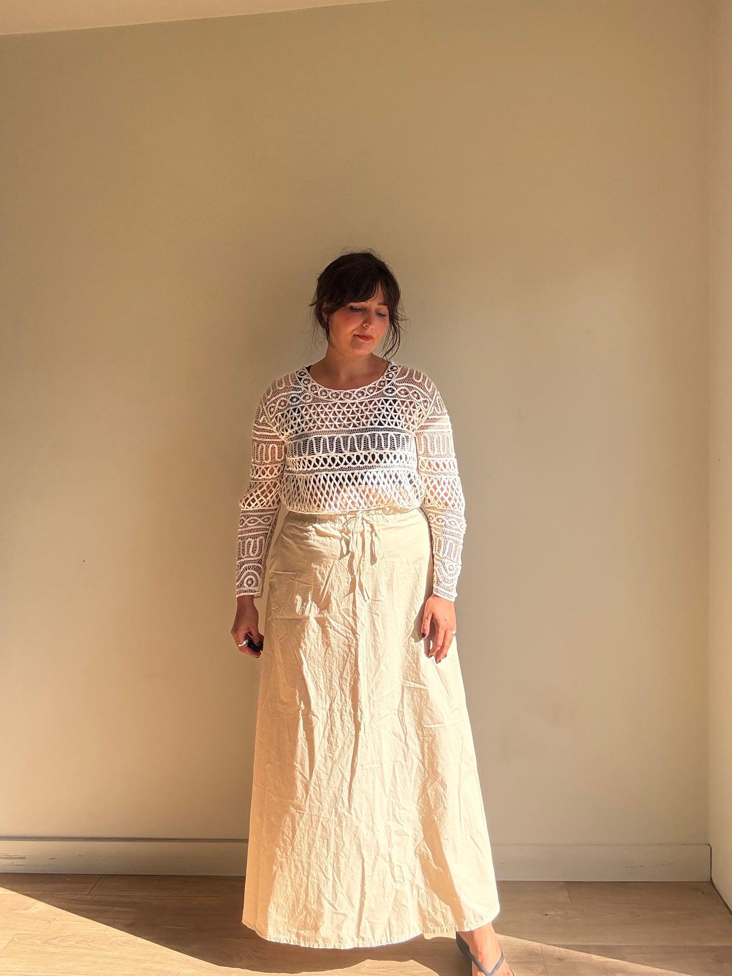 H&M Cotton Maxi Skirt, XS