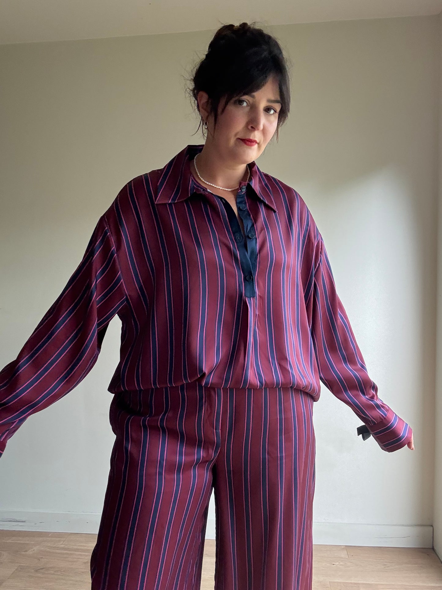 NEW Roksanda X George Satin Stripe Co-Ord, XL
