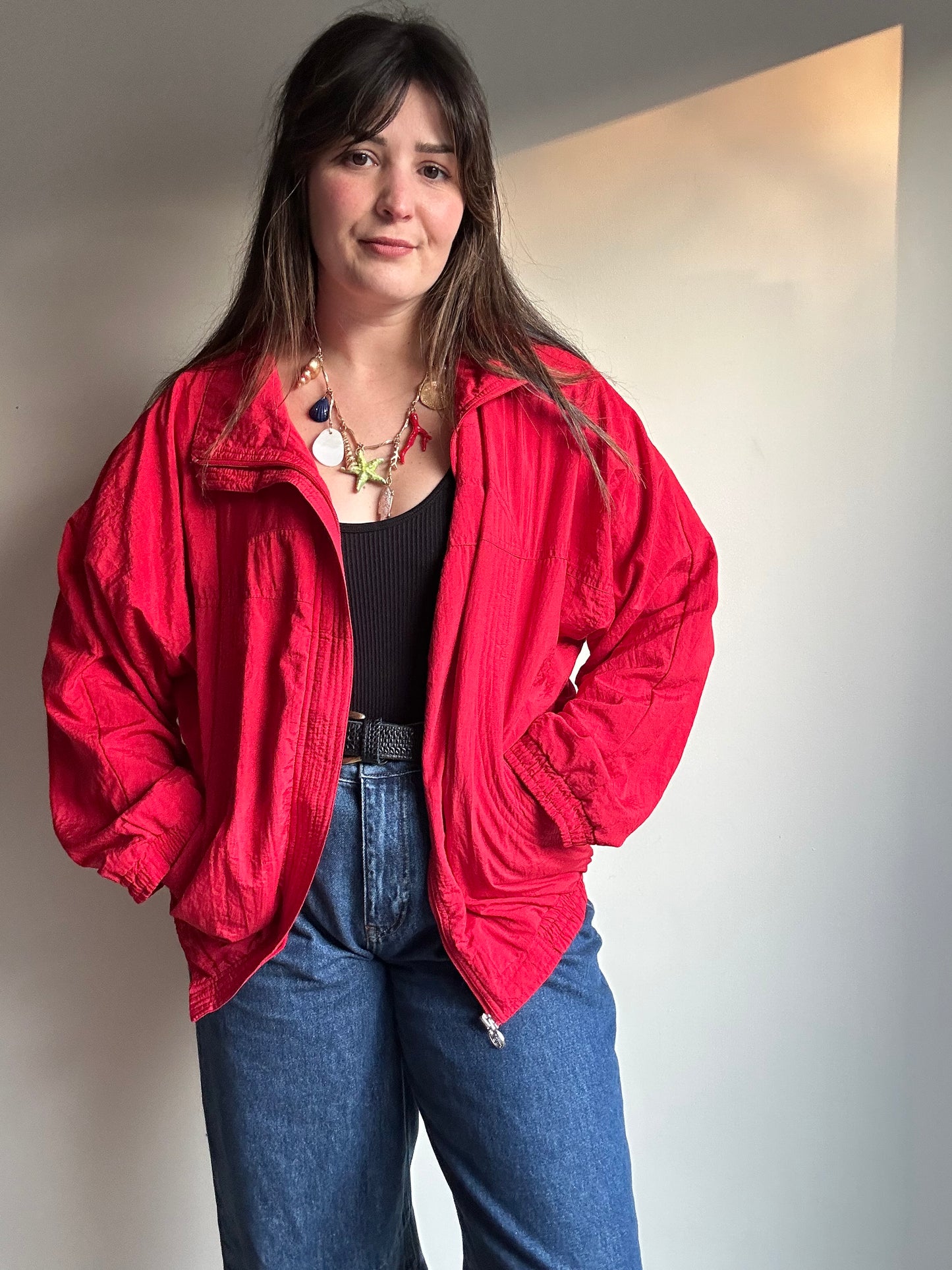 Vintage Lavon Shell Bomber Jacket, L