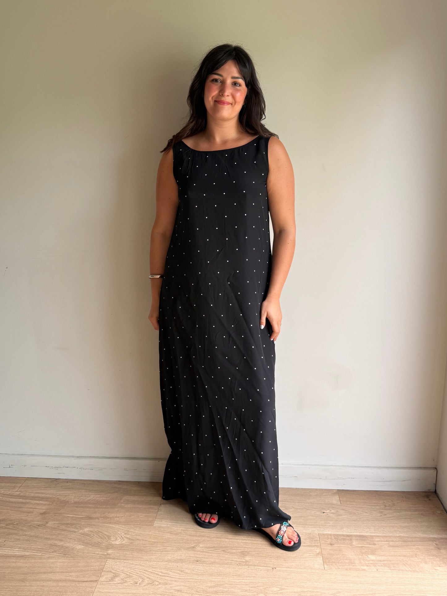 Nicole Farhi Pure Silk Polka Dot Dress, M