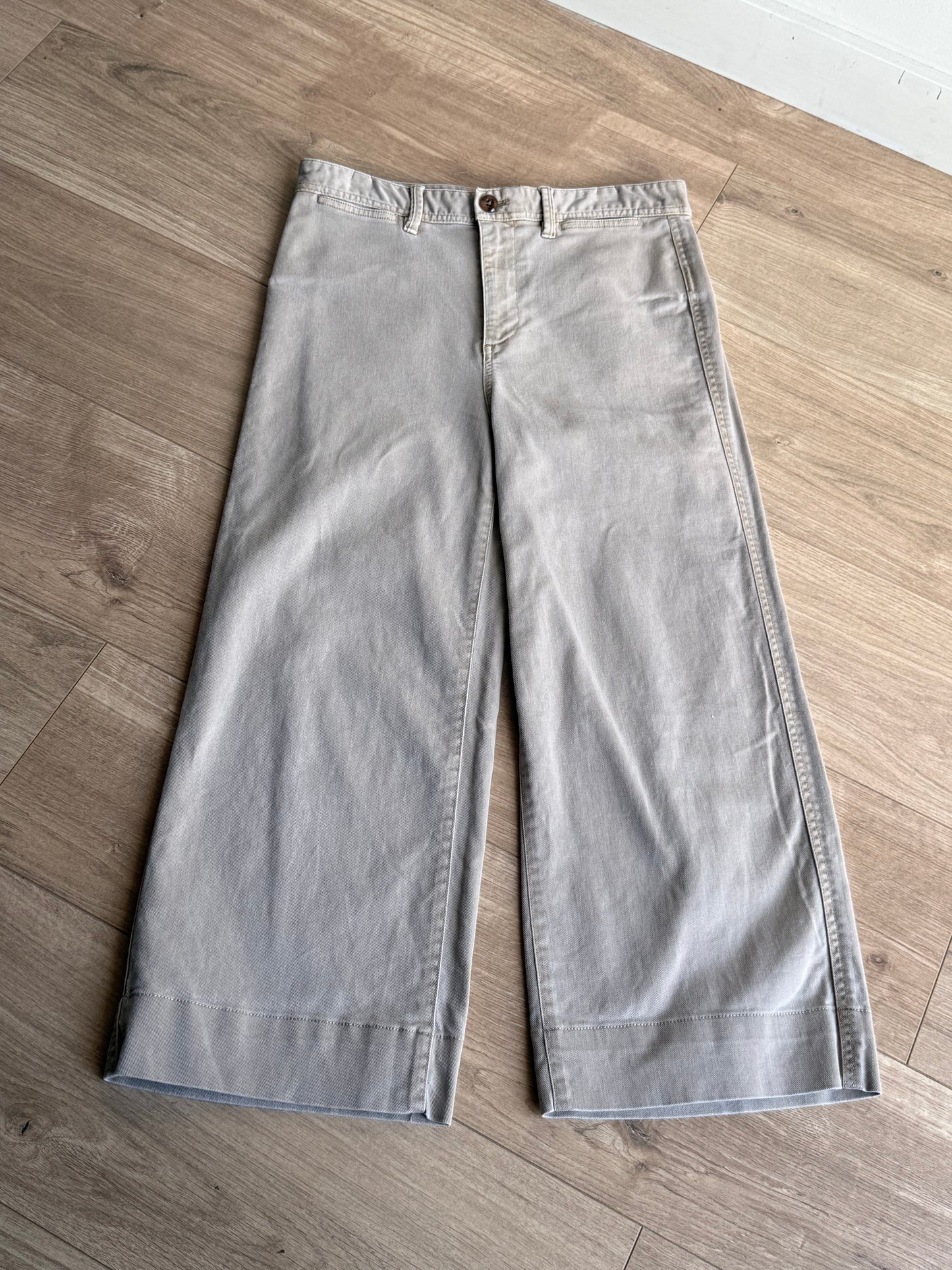 GAP High Rise Wide Leg Crop Jeans, 10