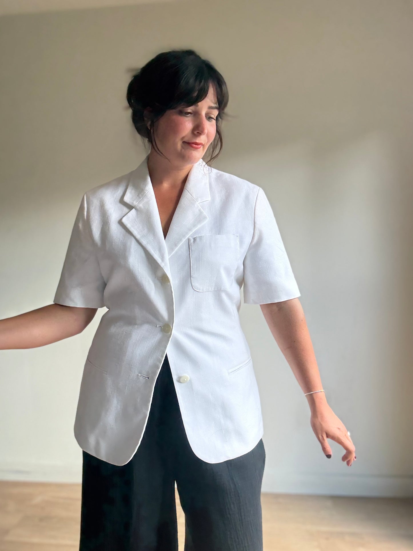 Vintage Alexon Short Sleeve Blazer Top, 12-14