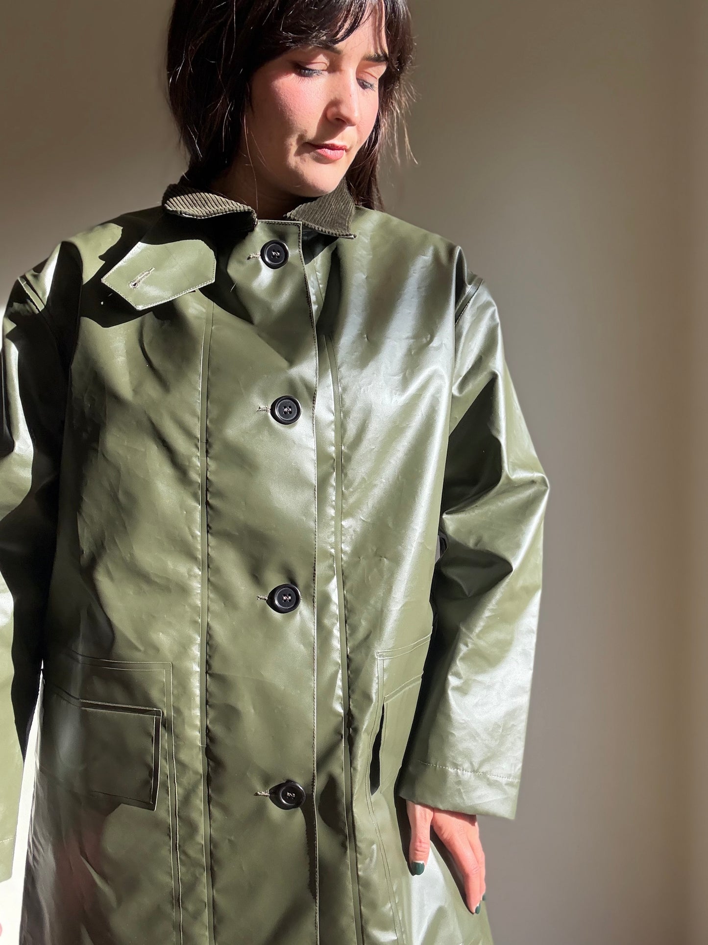 Margaret Howell NEW Welded PVC Coated Mac, S