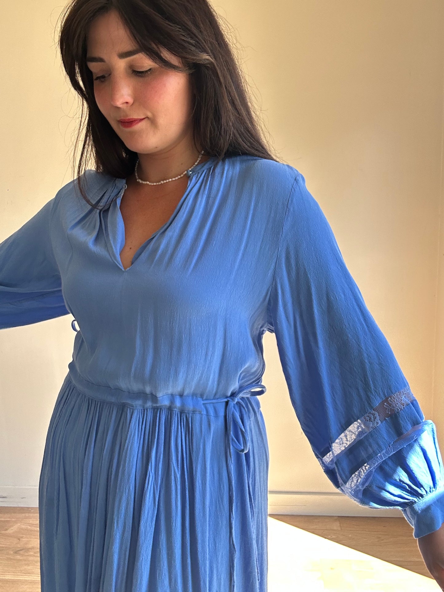 & Other Stories Lace Sleeve Dress, 12