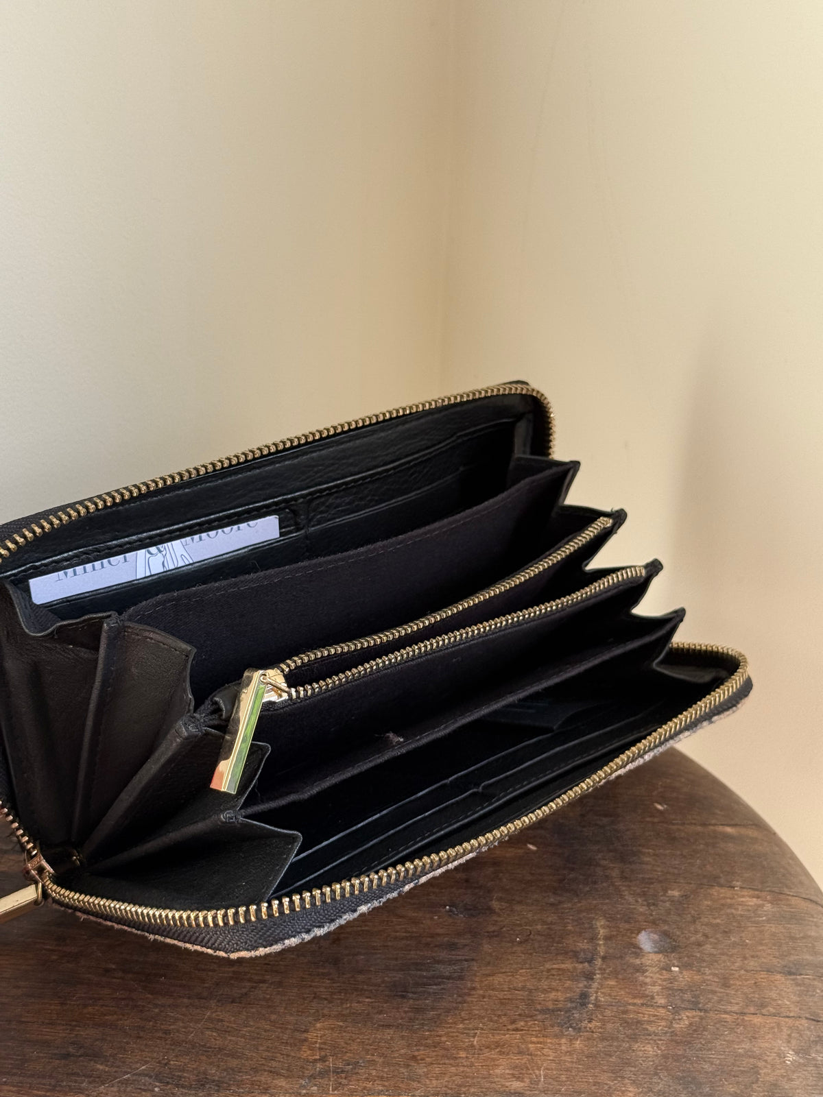 Whistles Leather Zip Up Purse Wallet