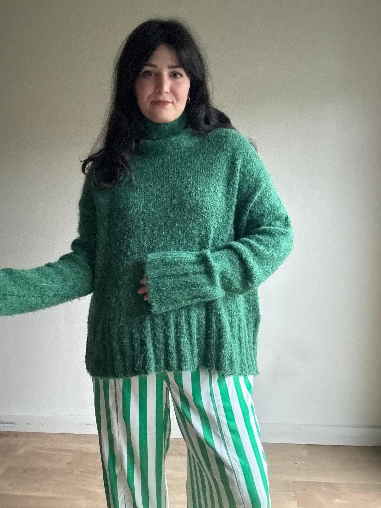 Vic & Bert Wool & Alpaca Funnel Neck Jumper, M/L