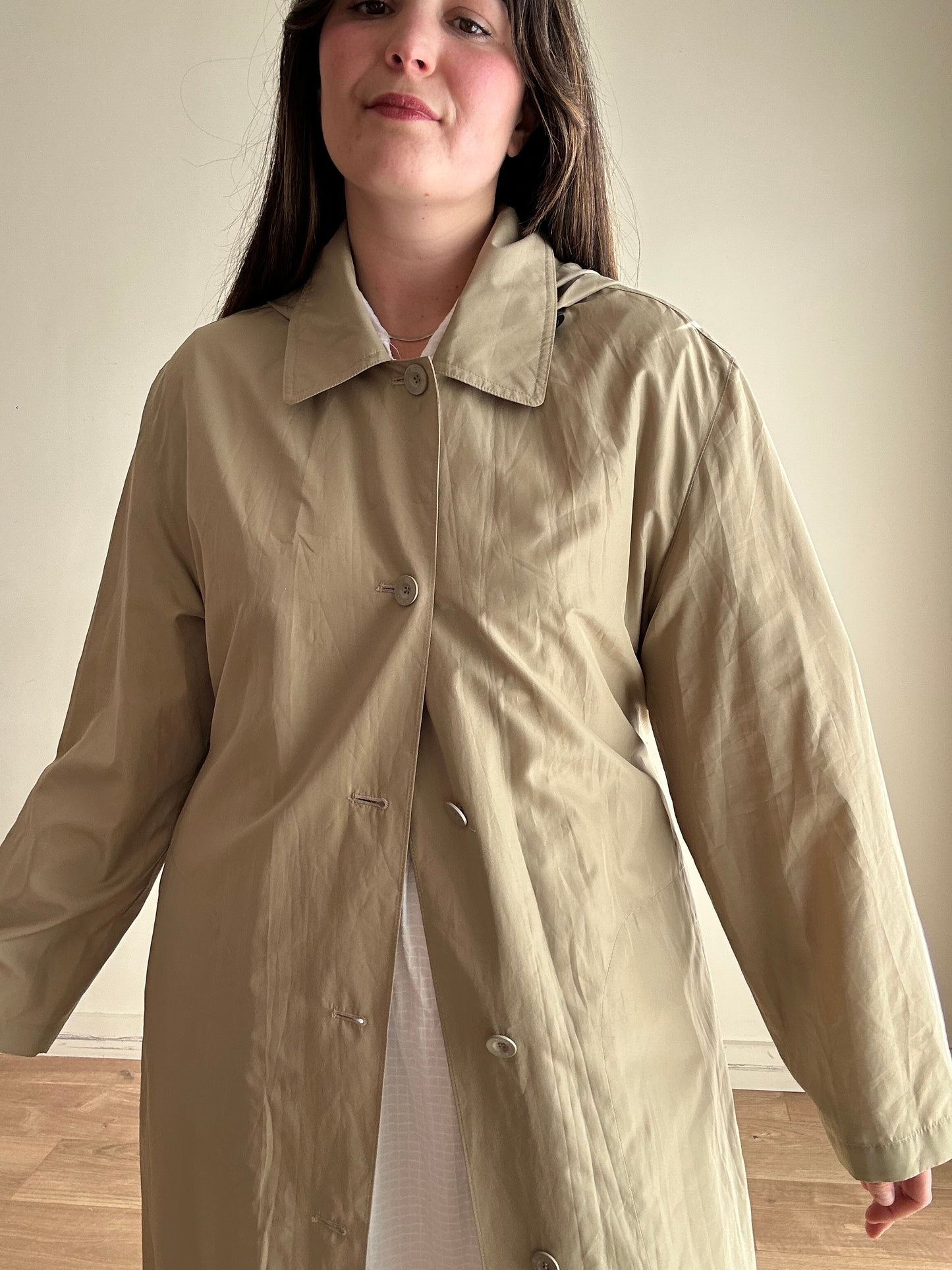 Vintage Dannimac Lightweight Hooded Coat, L/XL