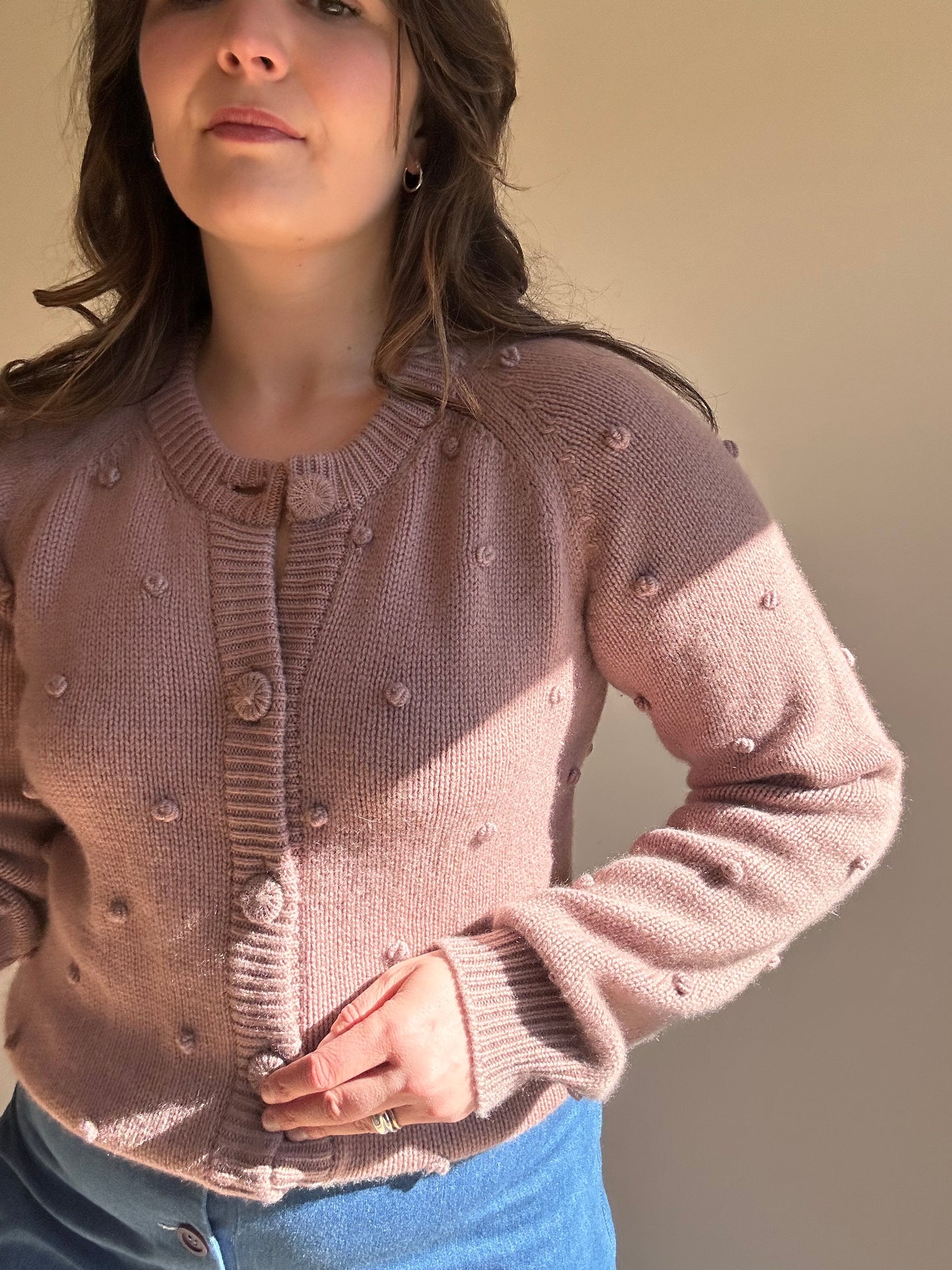 Crumpet Cashmere Popcorn Cardigan, M