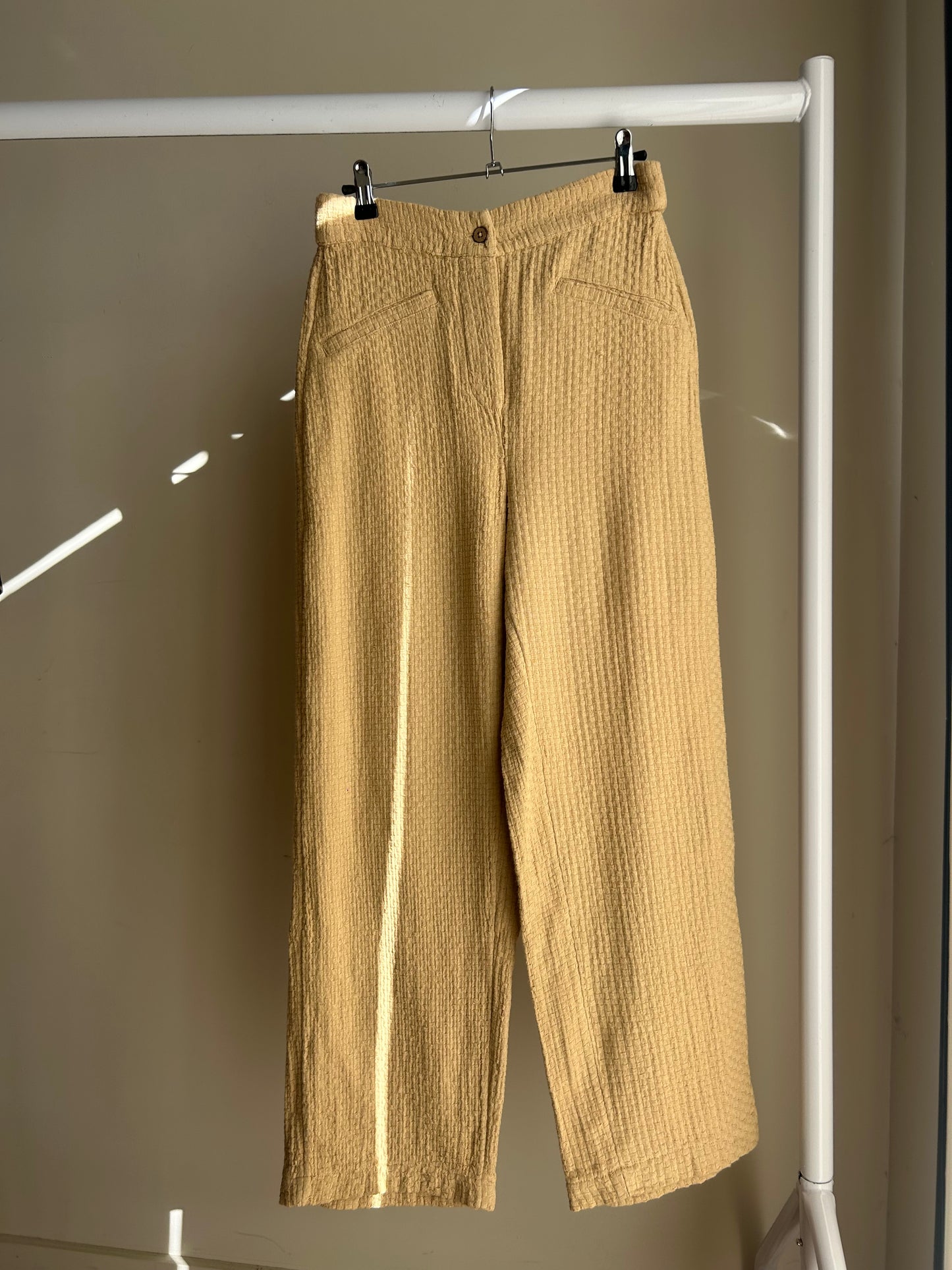 Free People Cotton Waffle Trousers, XS/S