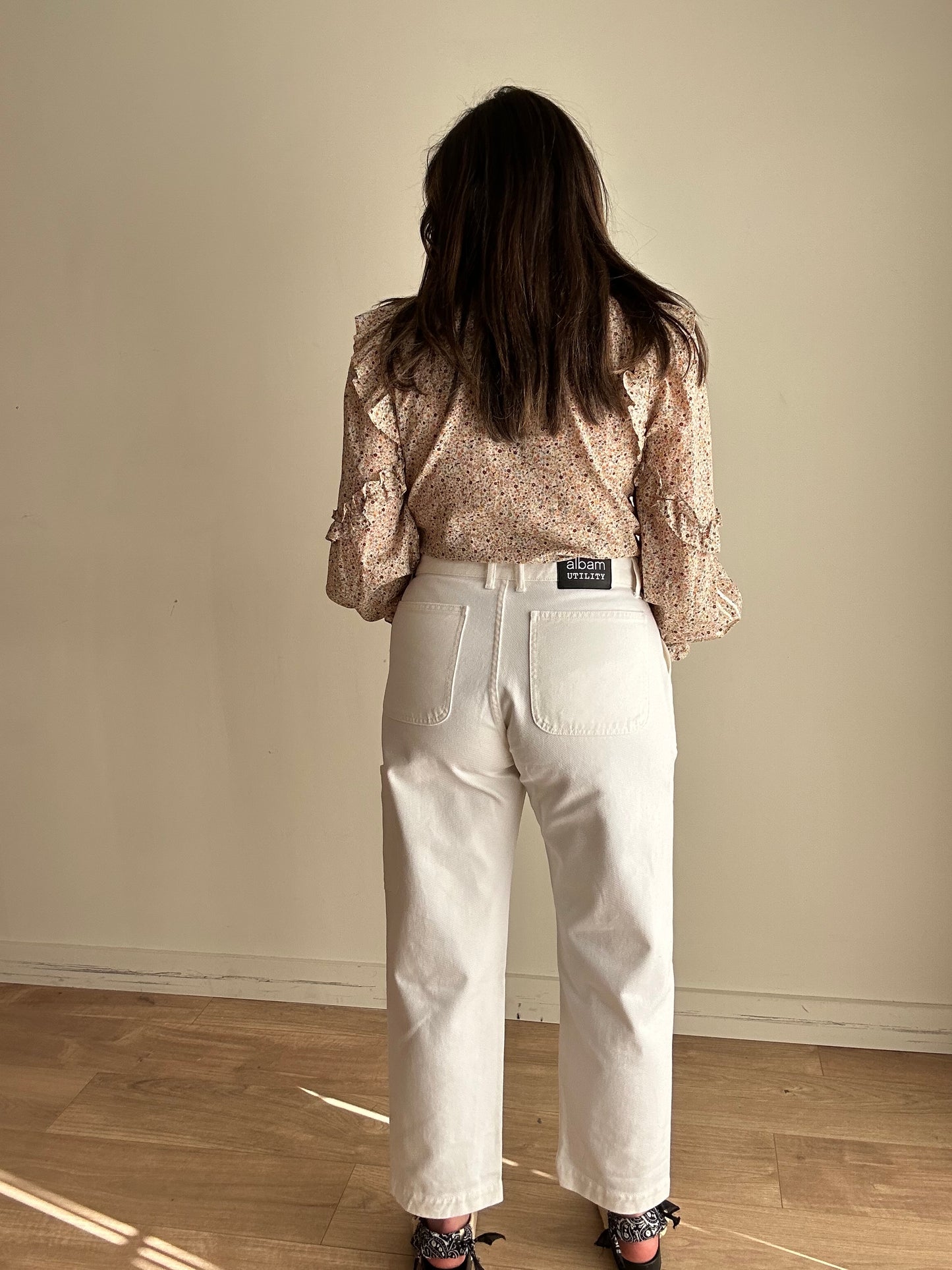 White Albam Utility Jeans, 32''