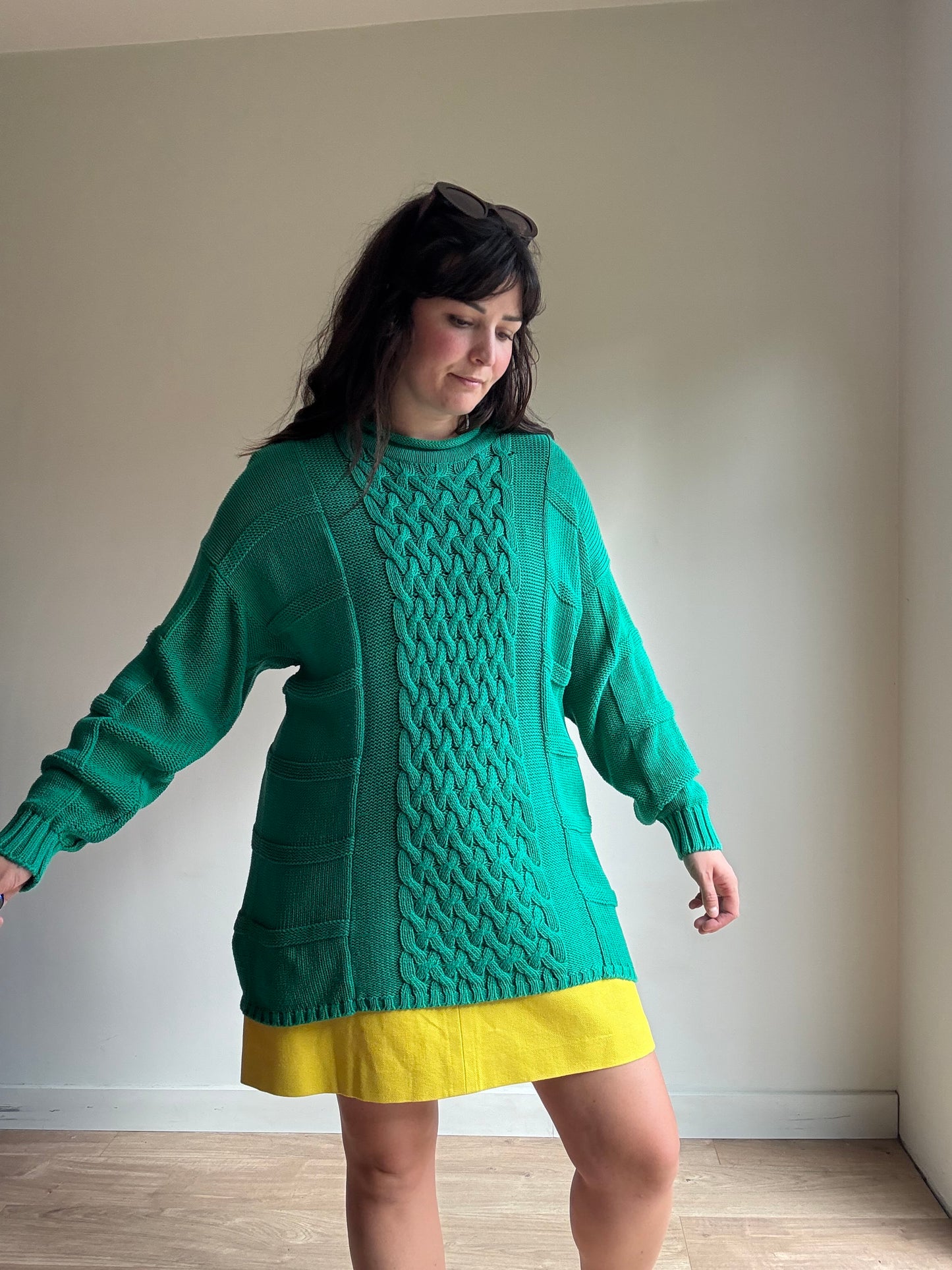 Betty Barclay Vintage Cable Knit Long Jumper, L/XL