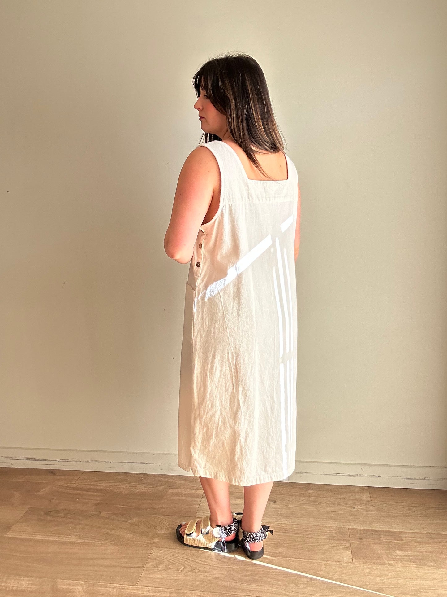 White Stuff Cotton Twill Pinafore Dress, 16