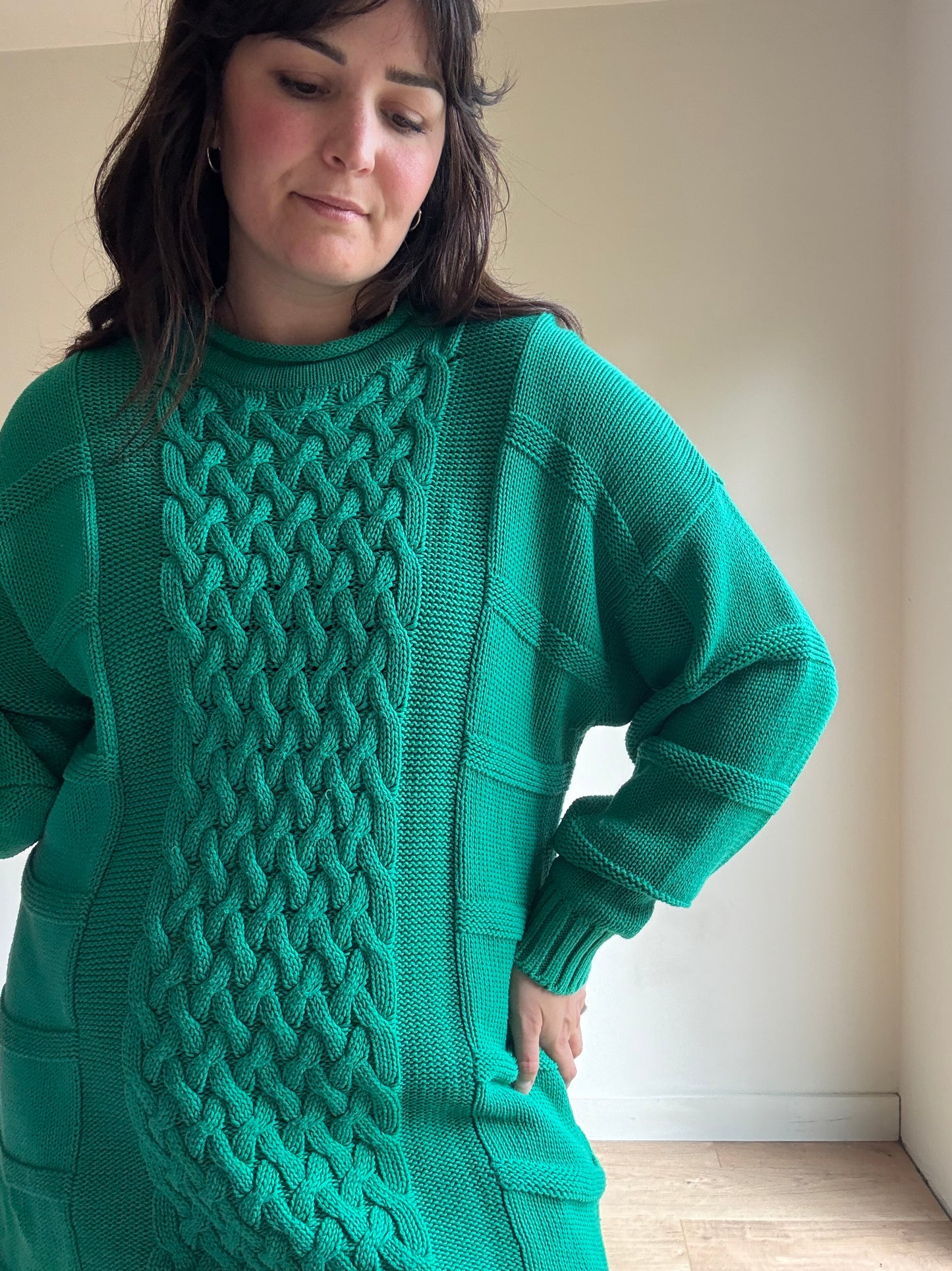 Betty Barclay Vintage Cable Knit Long Jumper, L/XL