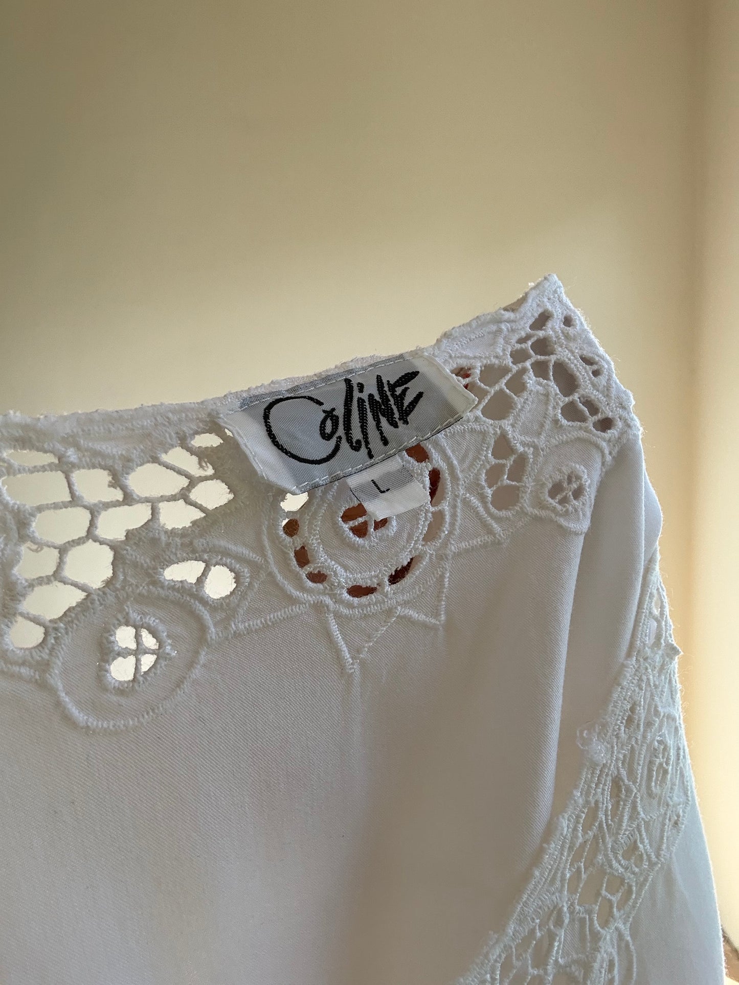Vintage French Embroidered Top, M/L