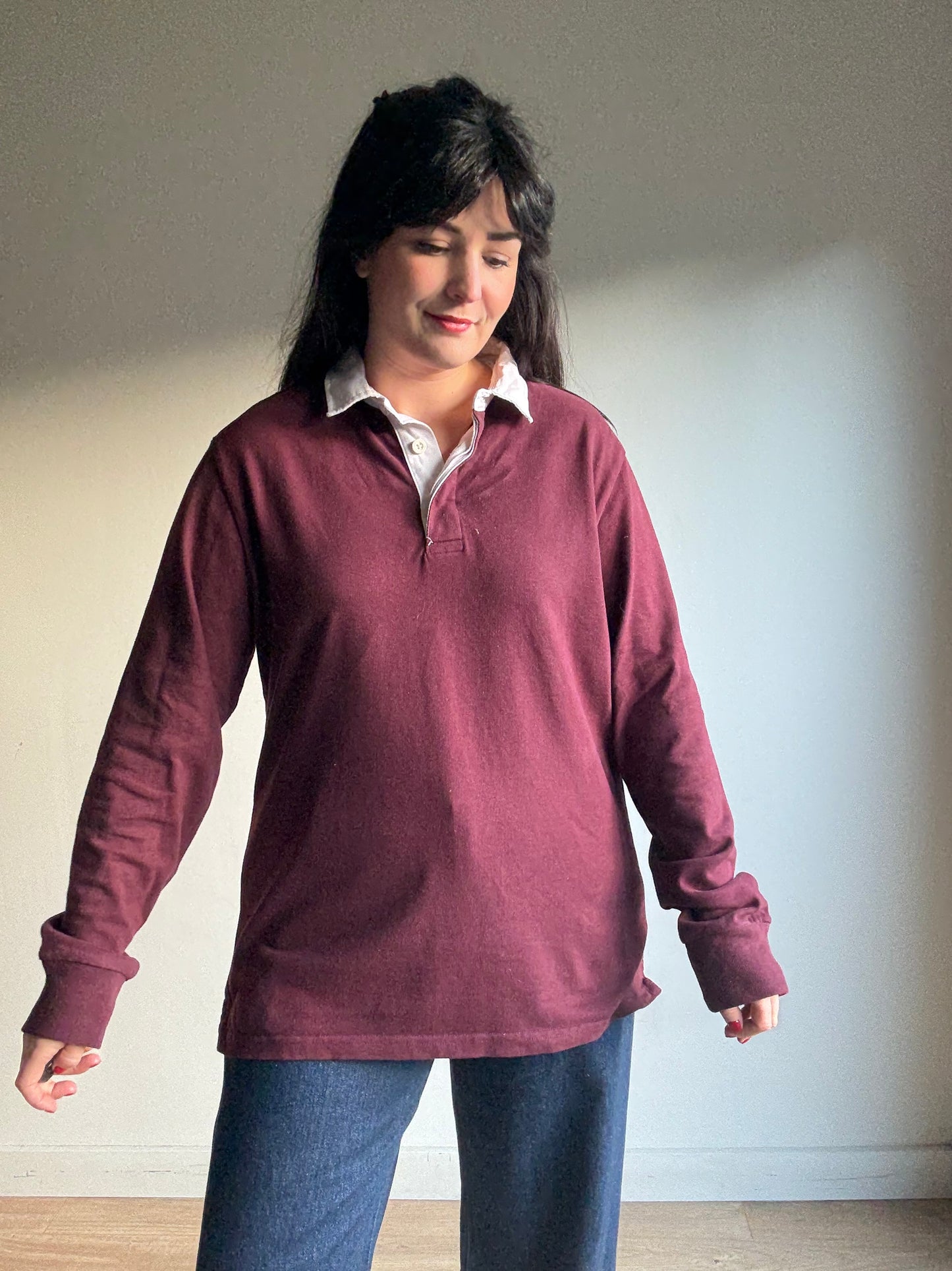 M&S Burgundy Rugby Top, L