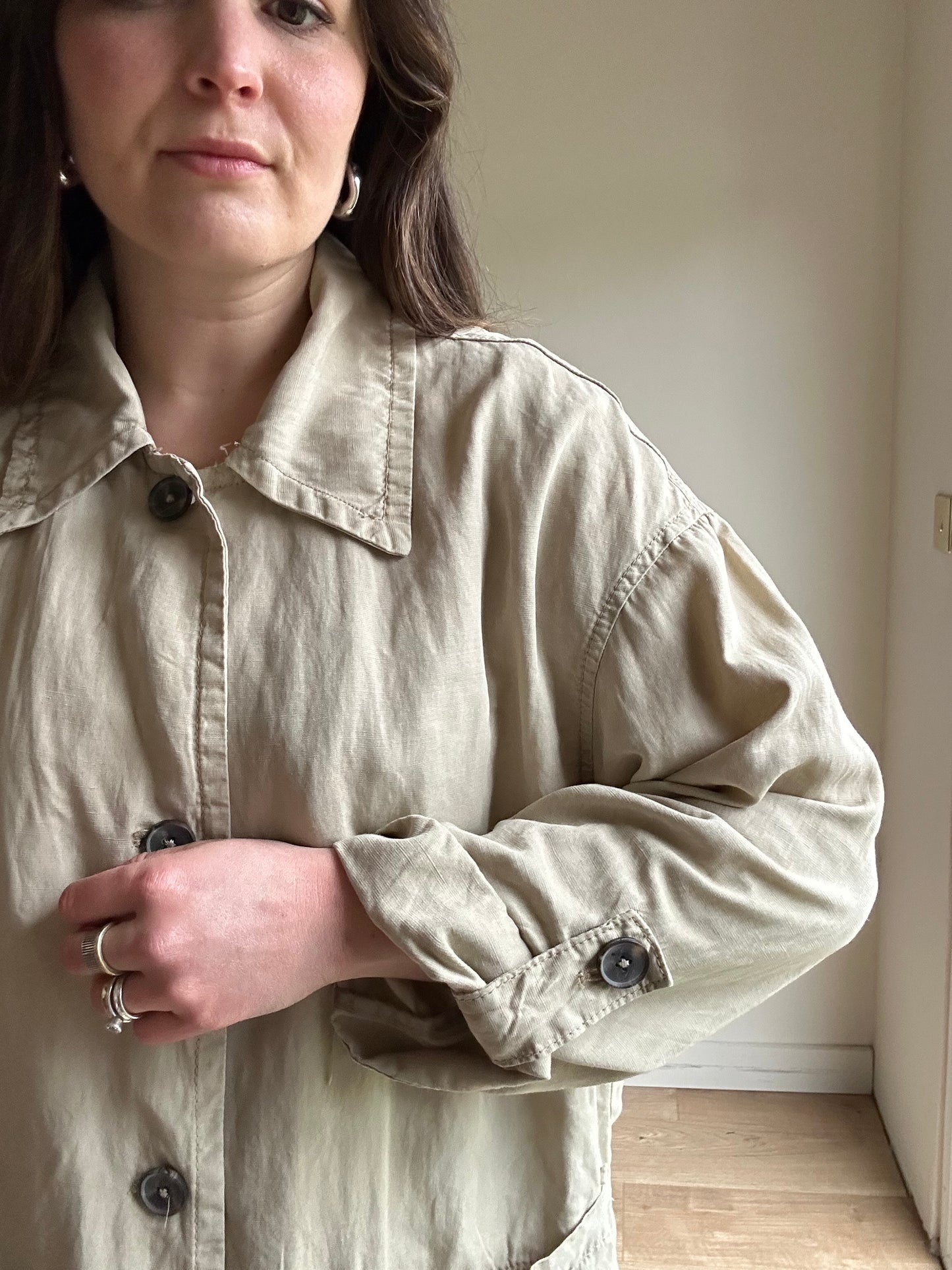 NEW Zara Linen Duster Coat - Sizs M/L
