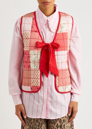 Damson Madder NEW Reversible Quilted Gilet Waistcoat, 20