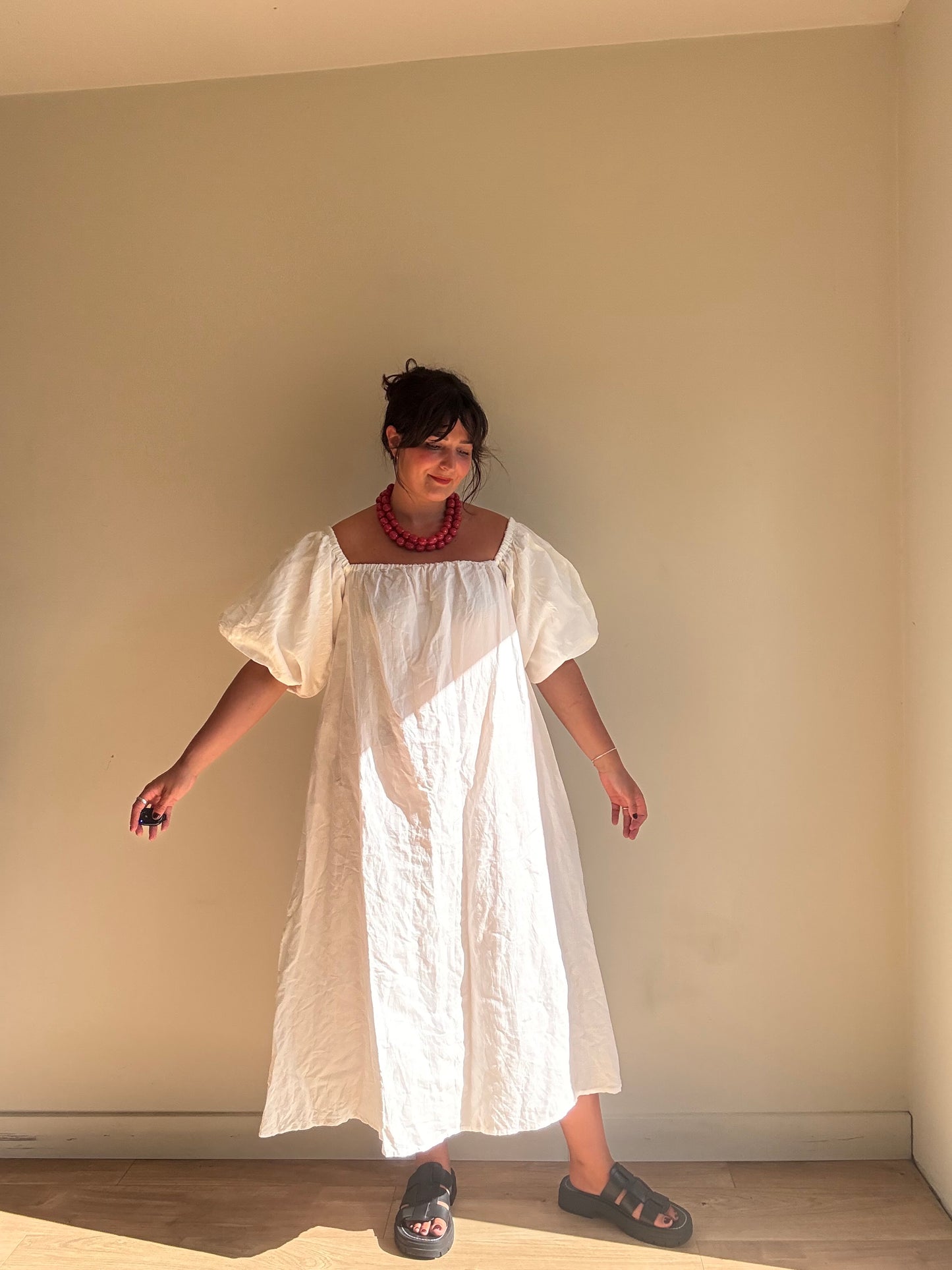 Pretty Lavish NEW Cotton Linen Dress, S