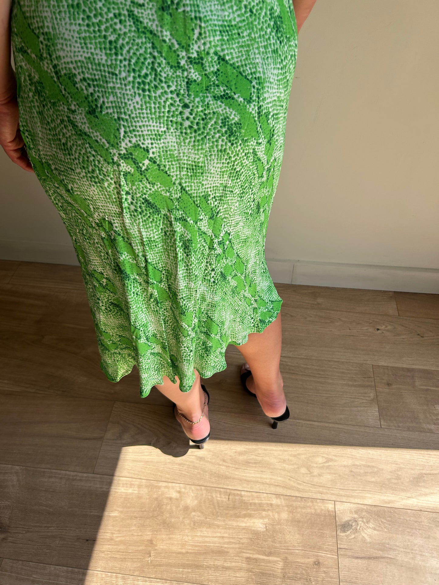 Whistles Snakeprint Slip Dress, 8