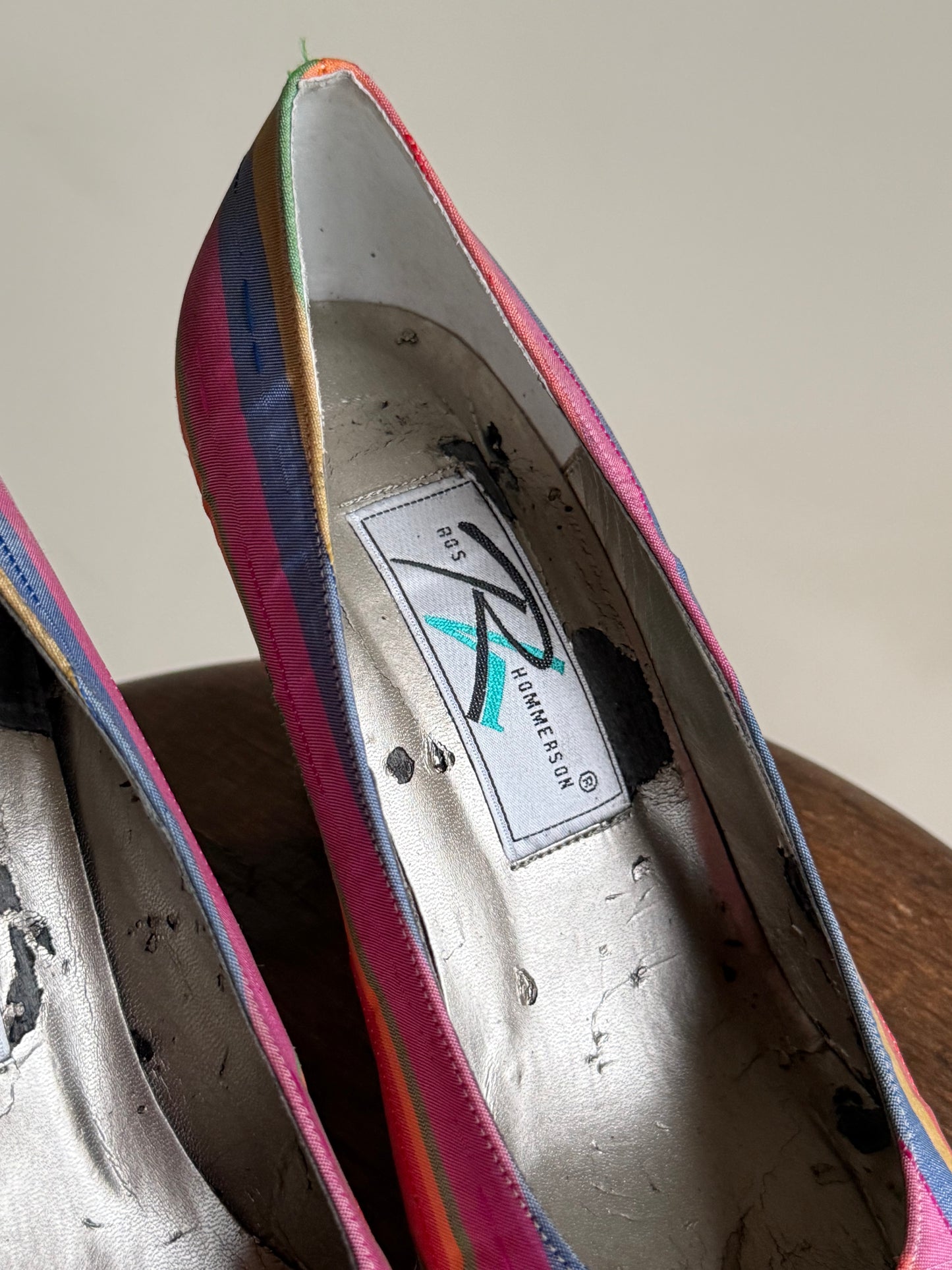 Ros Hommerson Vintage Stripe Heels, 6.5