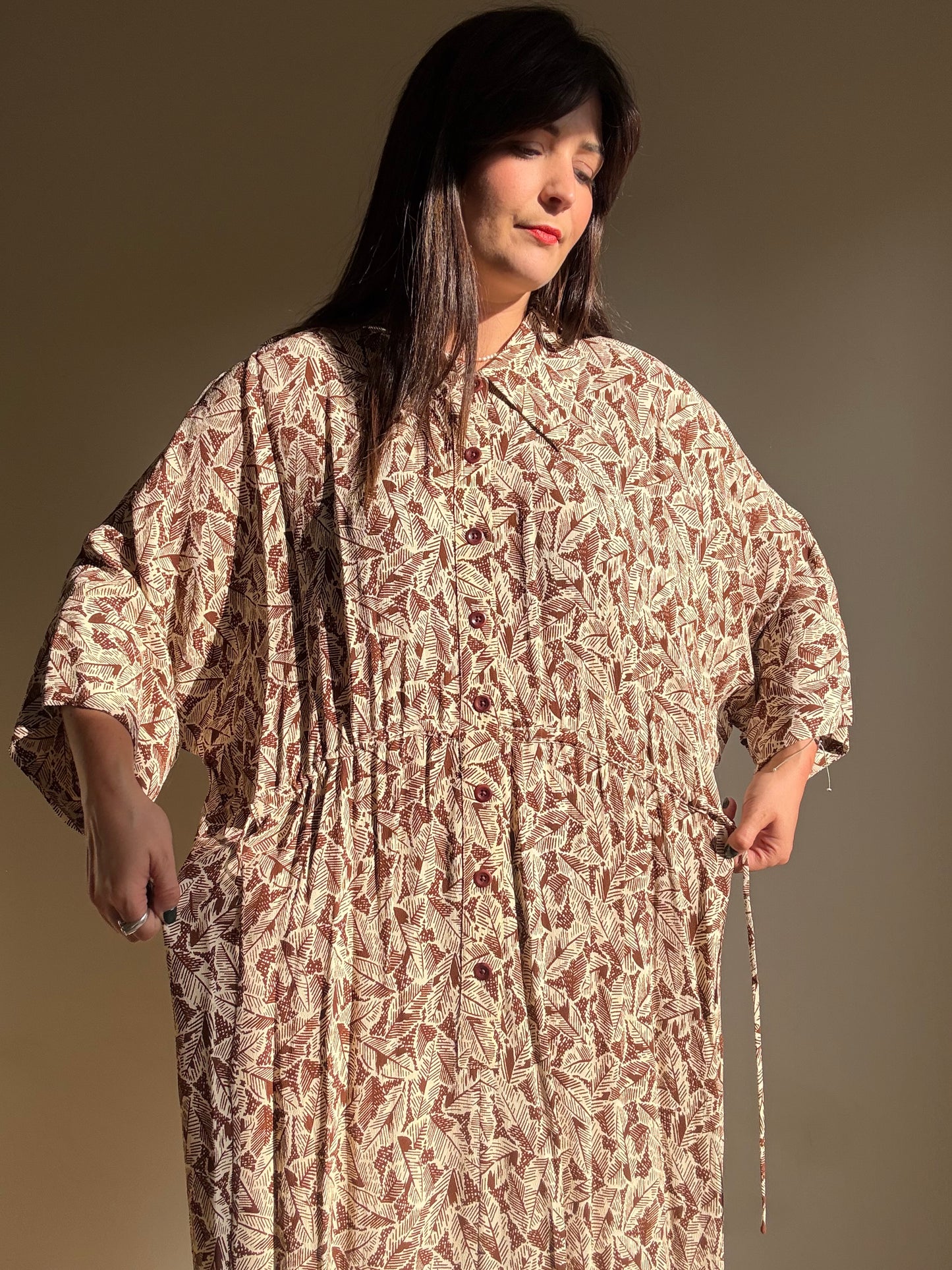 Toast Printed Midi Shirt Dress, L-XL
