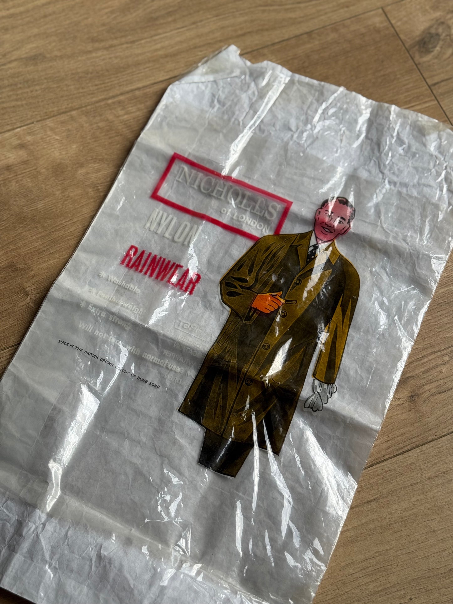 Vintage 'Nicholls of London' Waterproof Over Coat, L