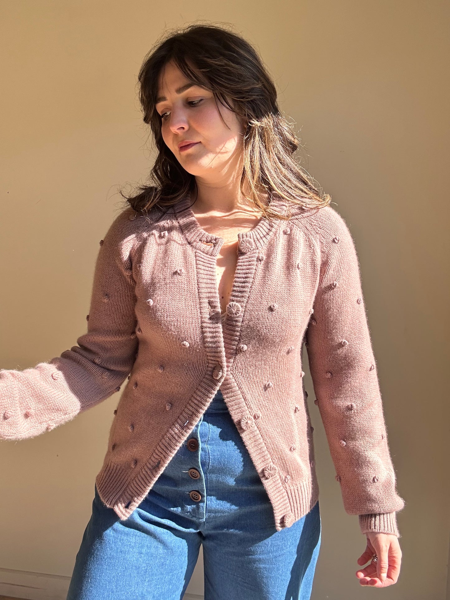 Crumpet Cashmere Popcorn Cardigan, M