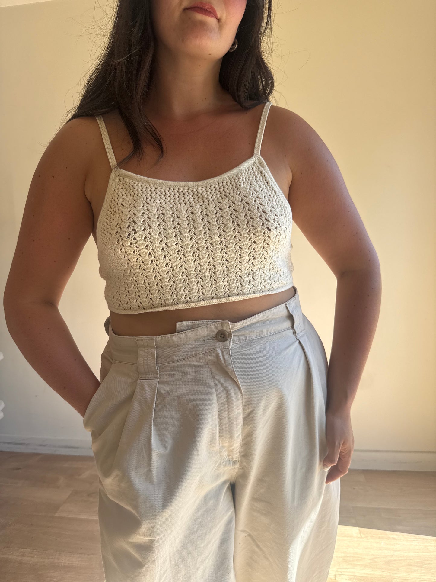 Arket Cotton Knit Bralette Top, L