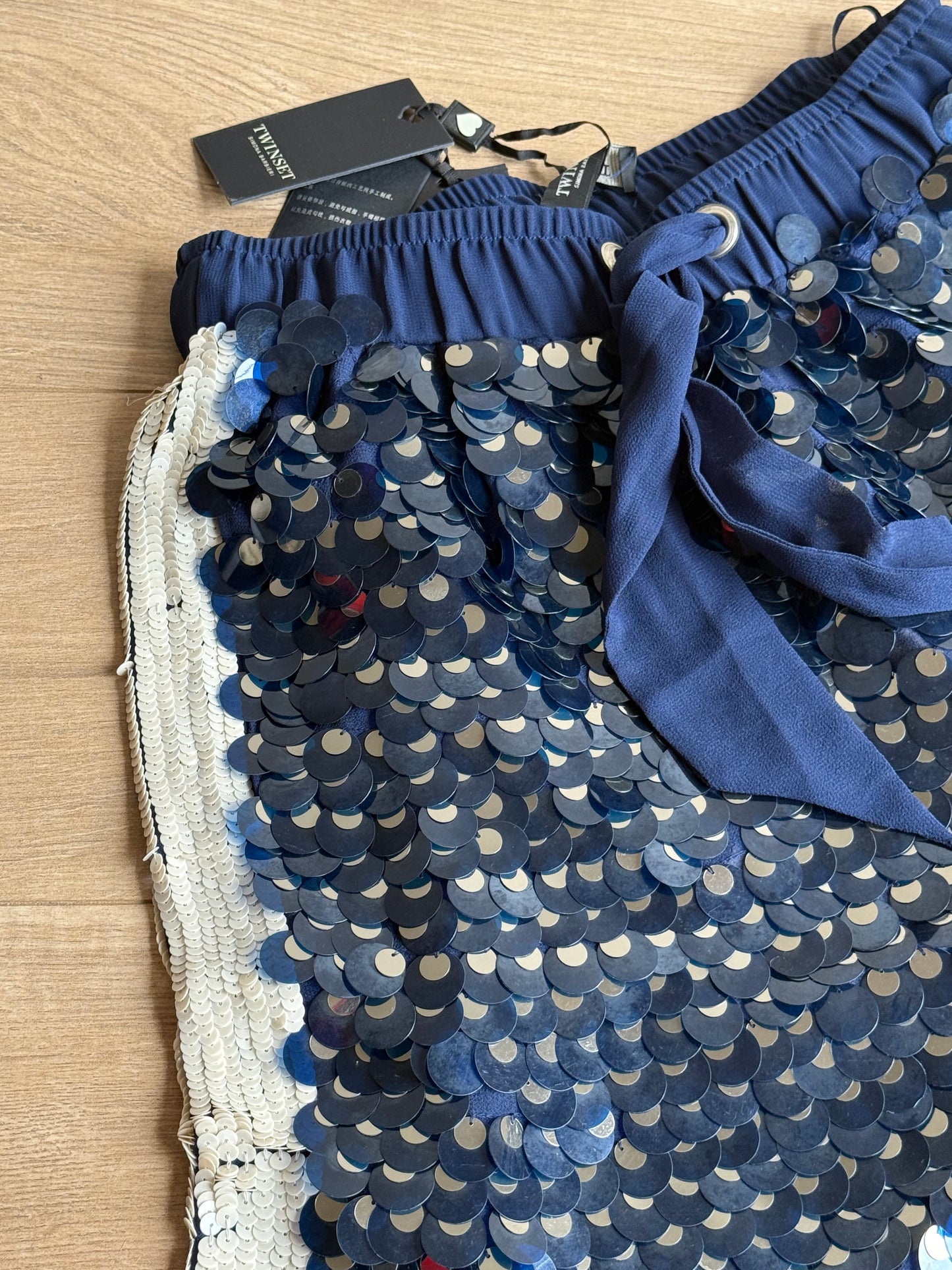 NEW Twinset Sequin Long Shorts, 40