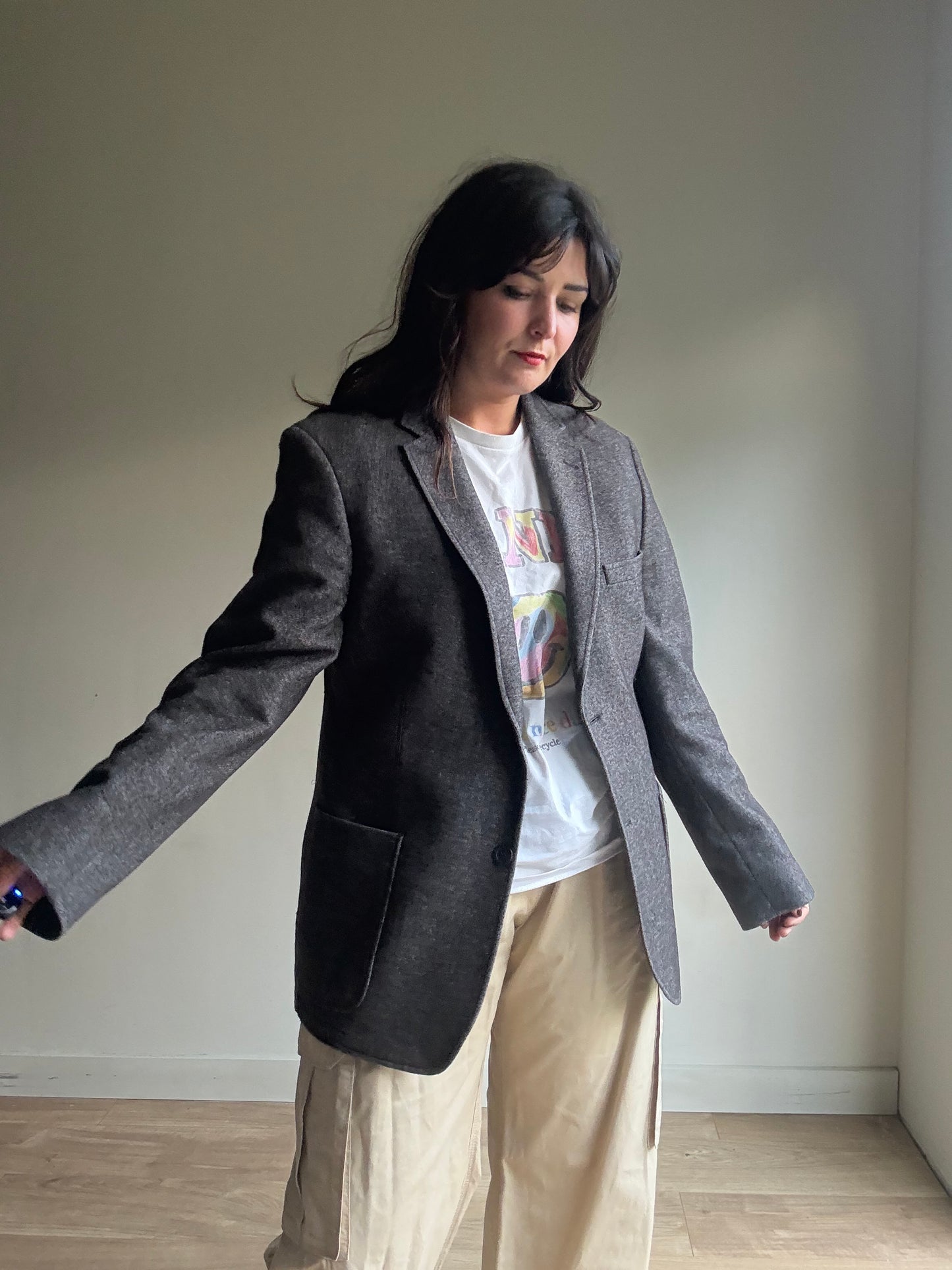 Vintage Wool Mix Blazer, L