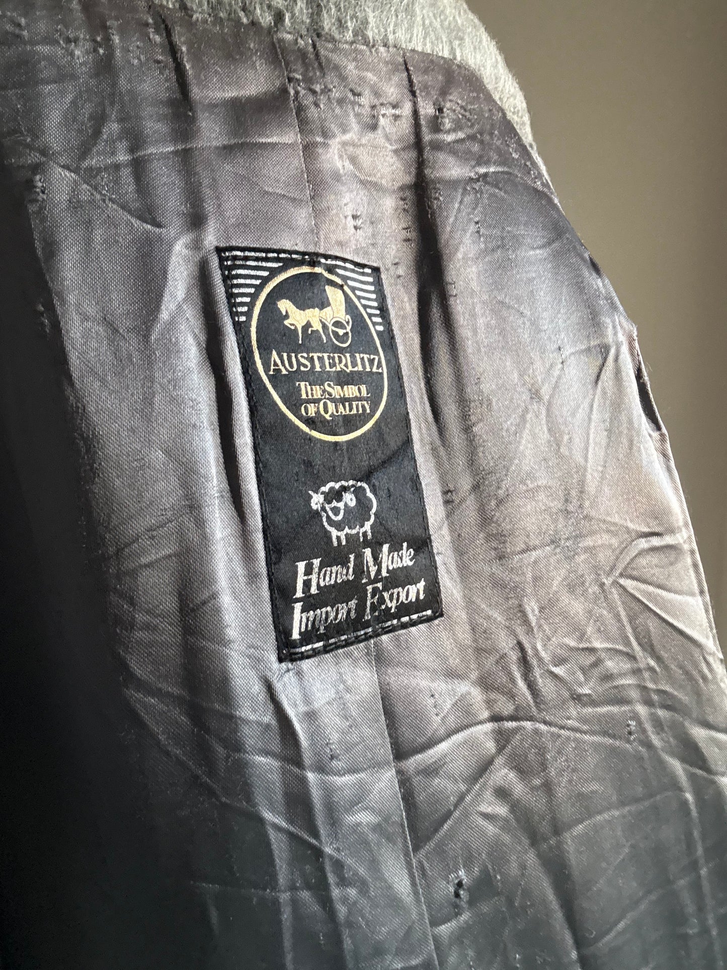 Vintage Mohair Grey Coat, Size M/L