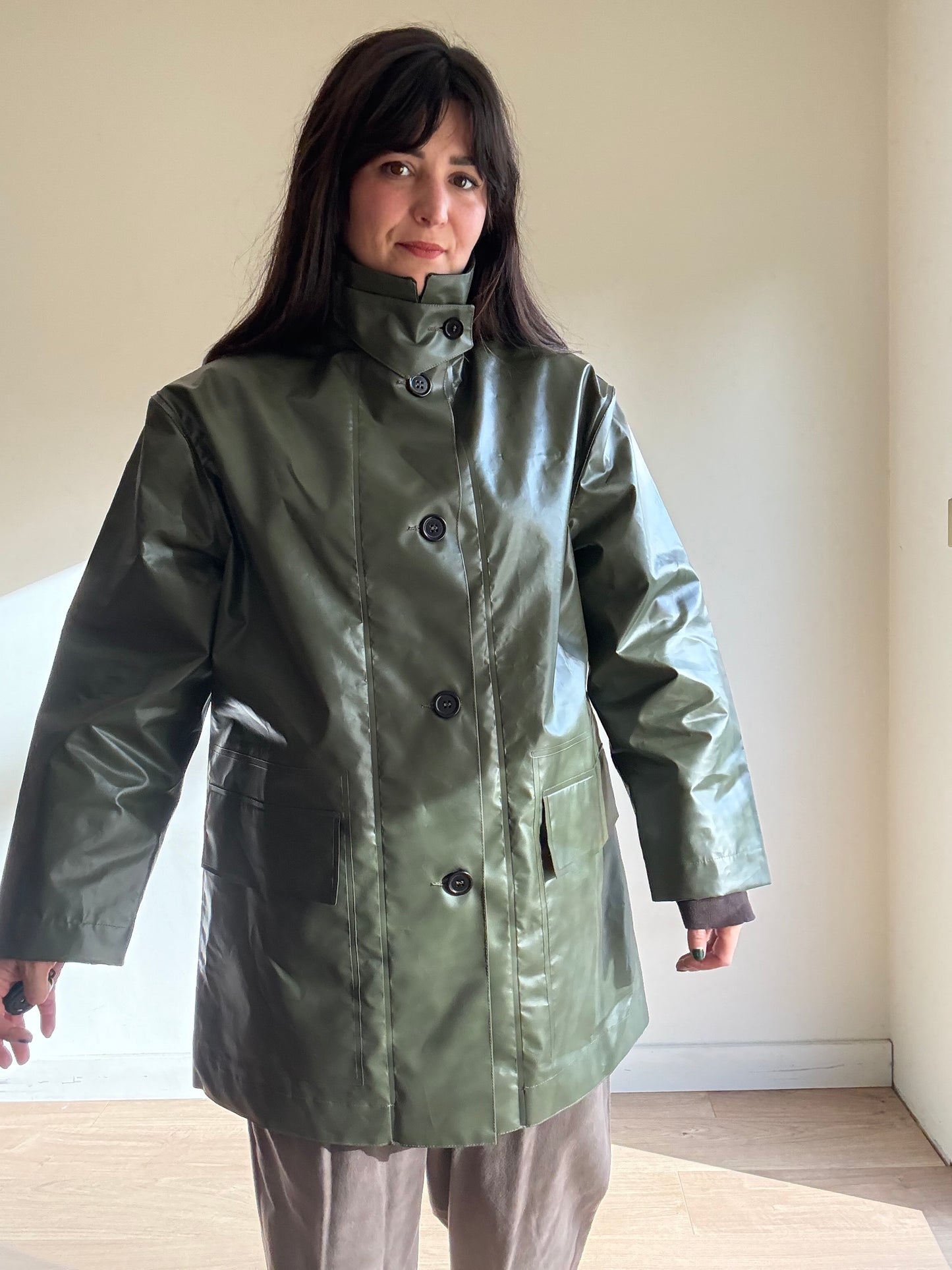 Margaret Howell NEW Welded PVC Coated Mac, S