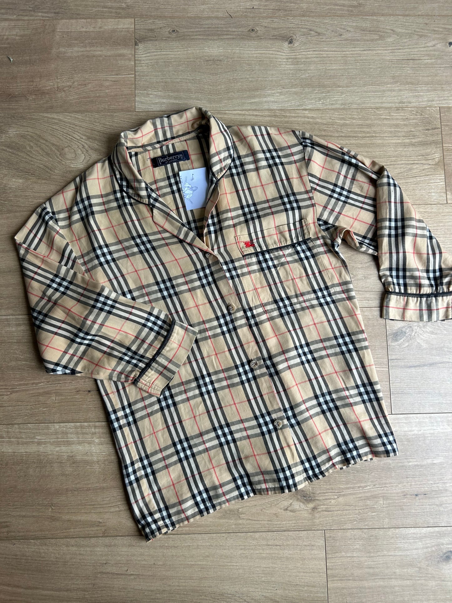 Vintage Burberry's Classic Check Print Shirt, S