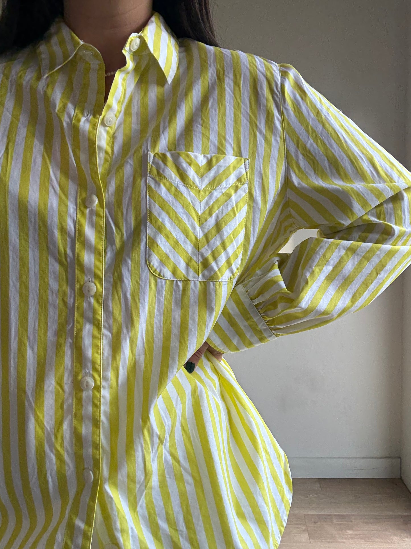 Rag & Bone Cotton Stripe Shirt, L