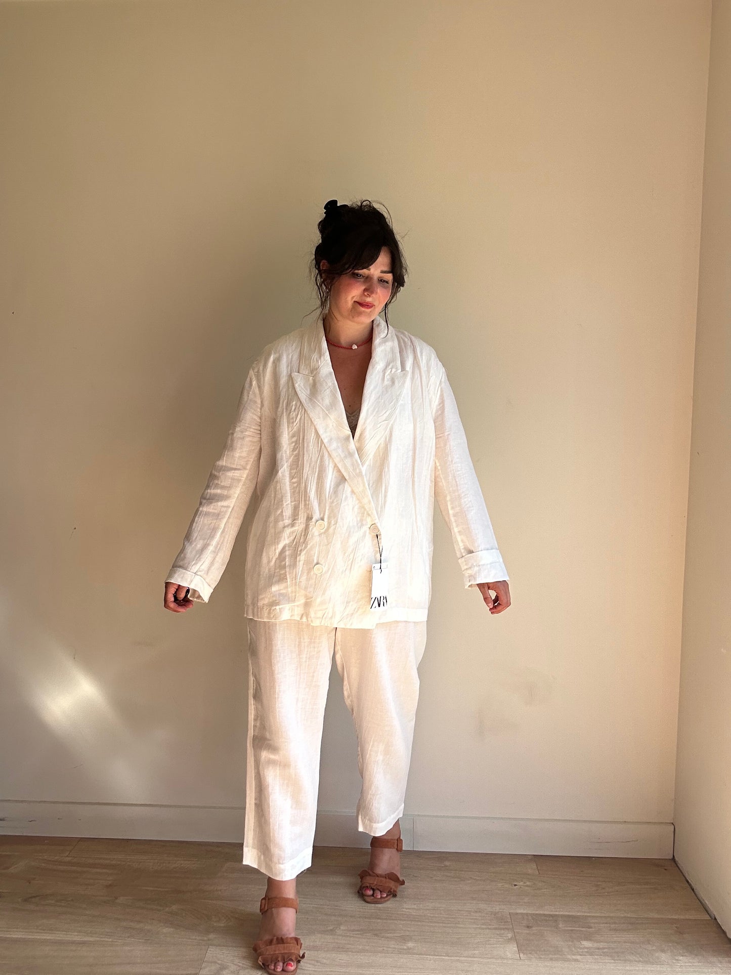 NEW Zara Linen & Cotton Suit, XL