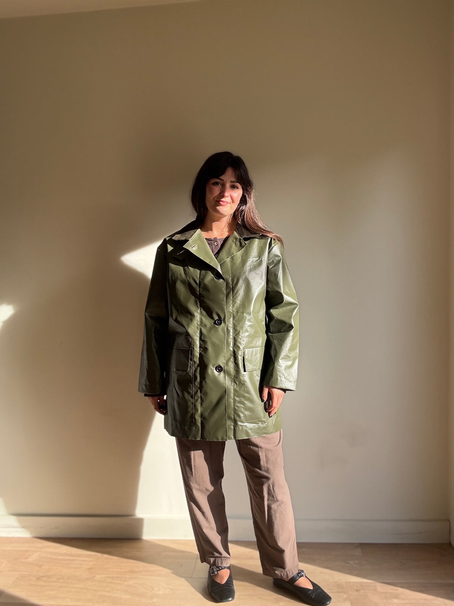 Margaret Howell NEW Welded PVC Coated Mac, S