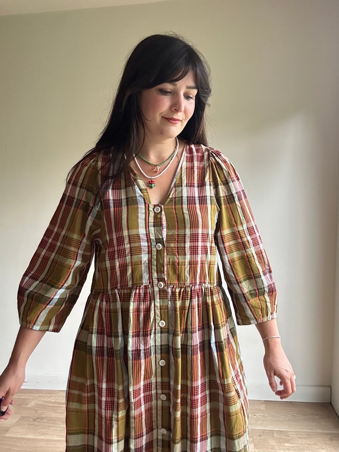 Toast Strata Check Dress, 12
