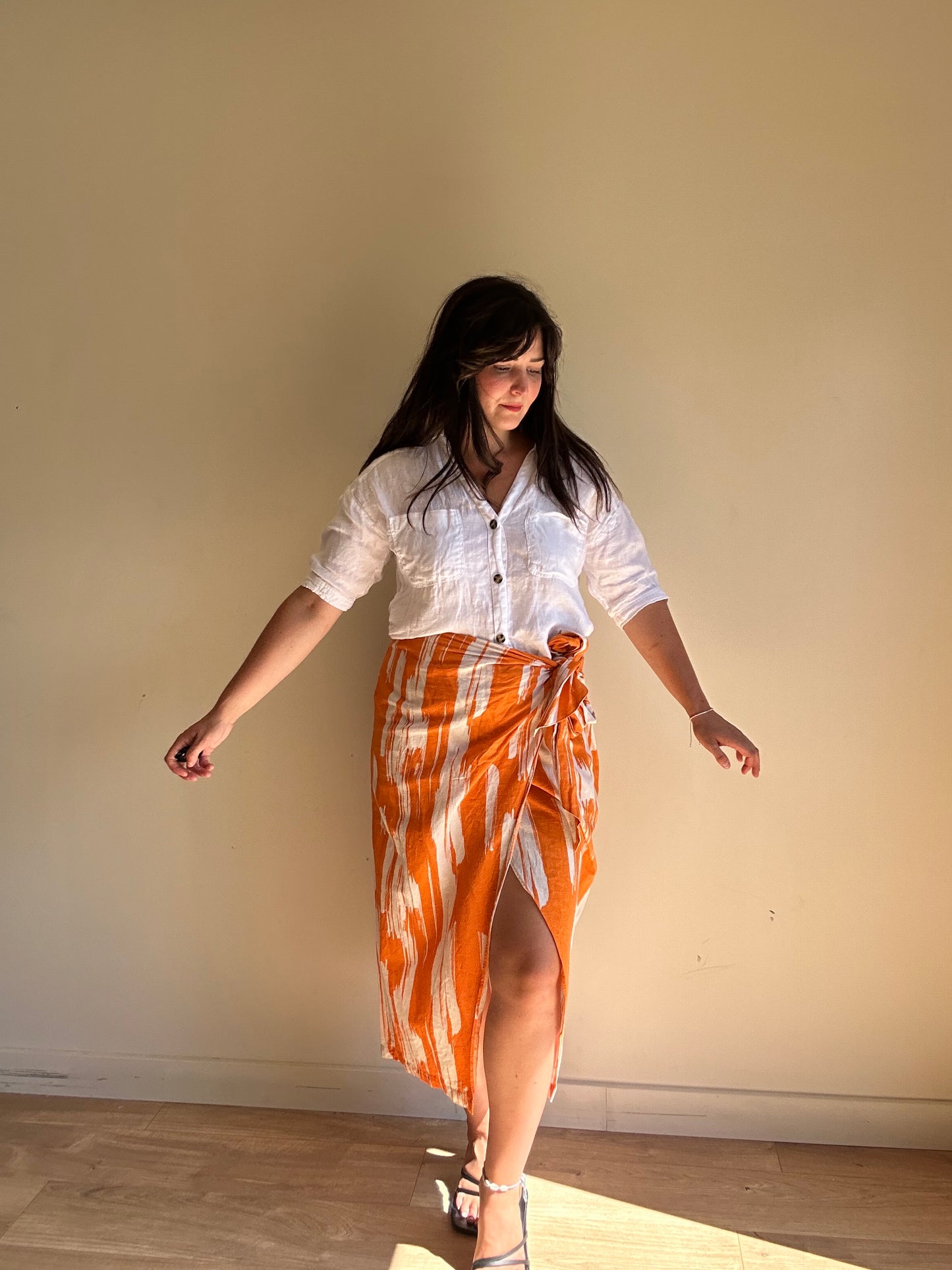 Tie Waist Midi Skirt, 16