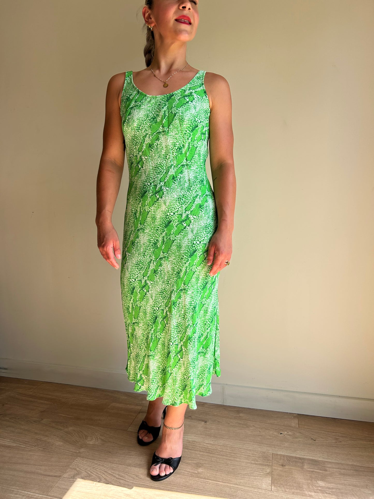 Whistles Snakeprint Slip Dress, 8