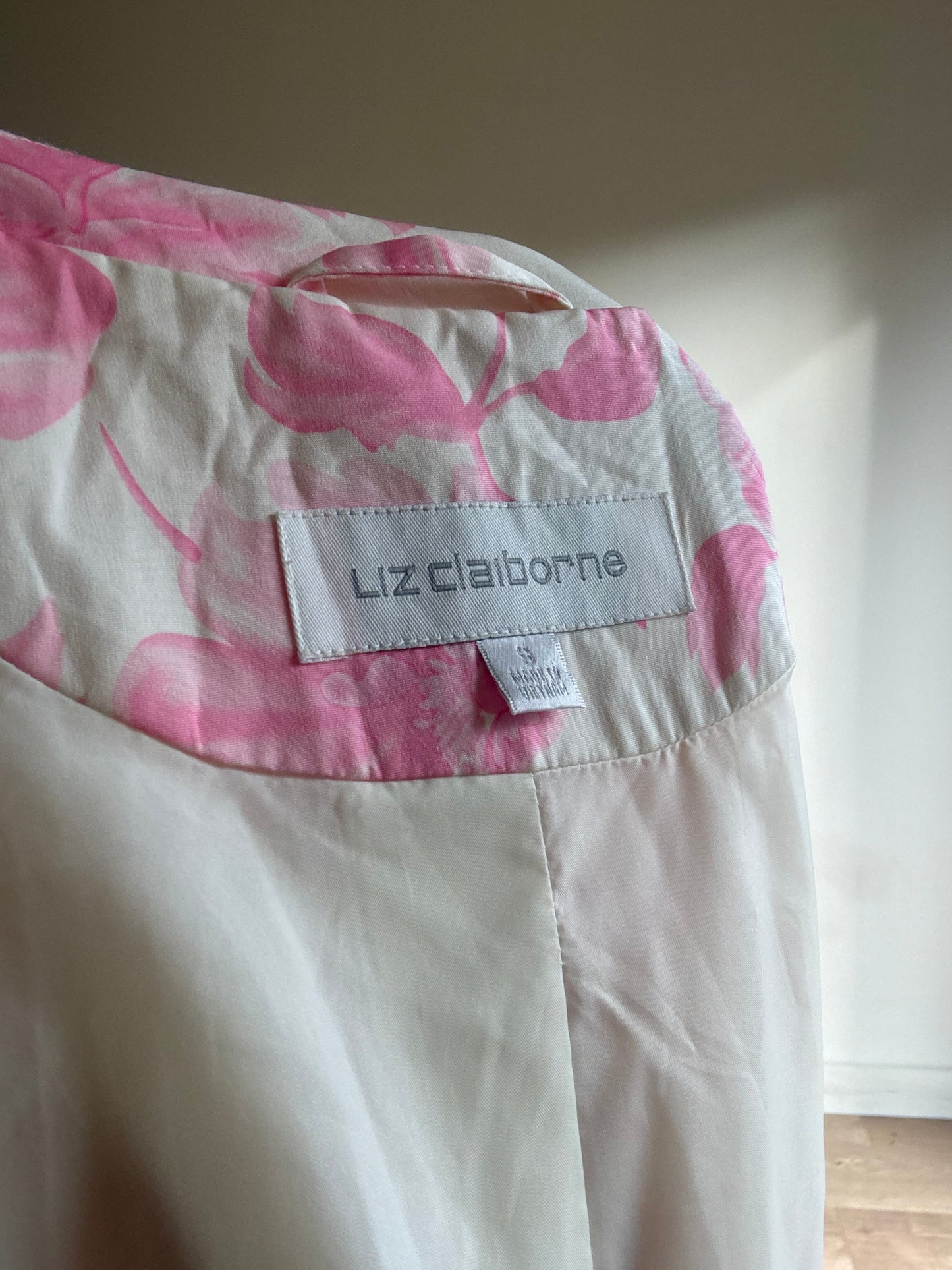 Liz Claiborne 90's Floral Trench, S