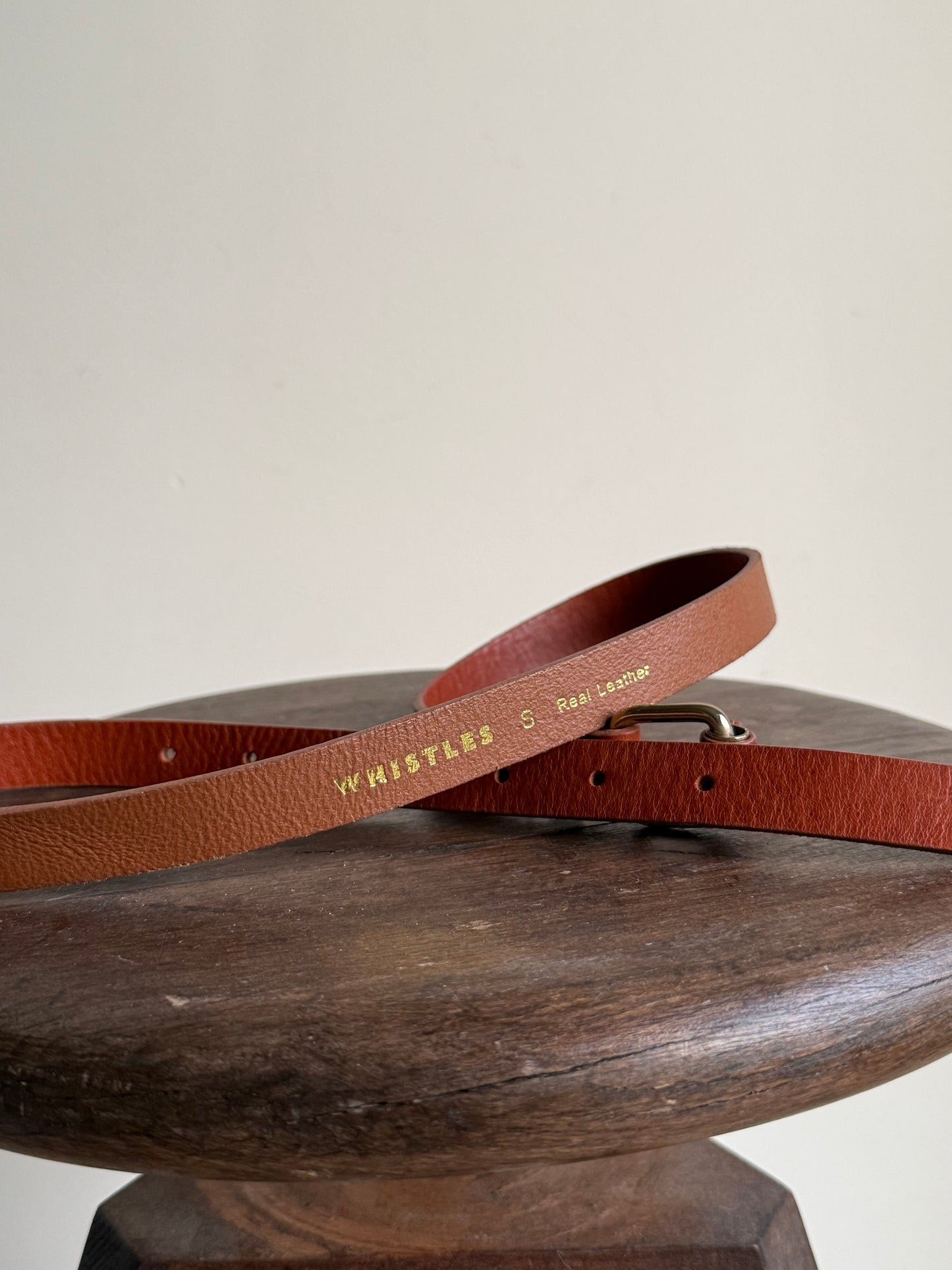 Whistles Leather Slim Belt, S