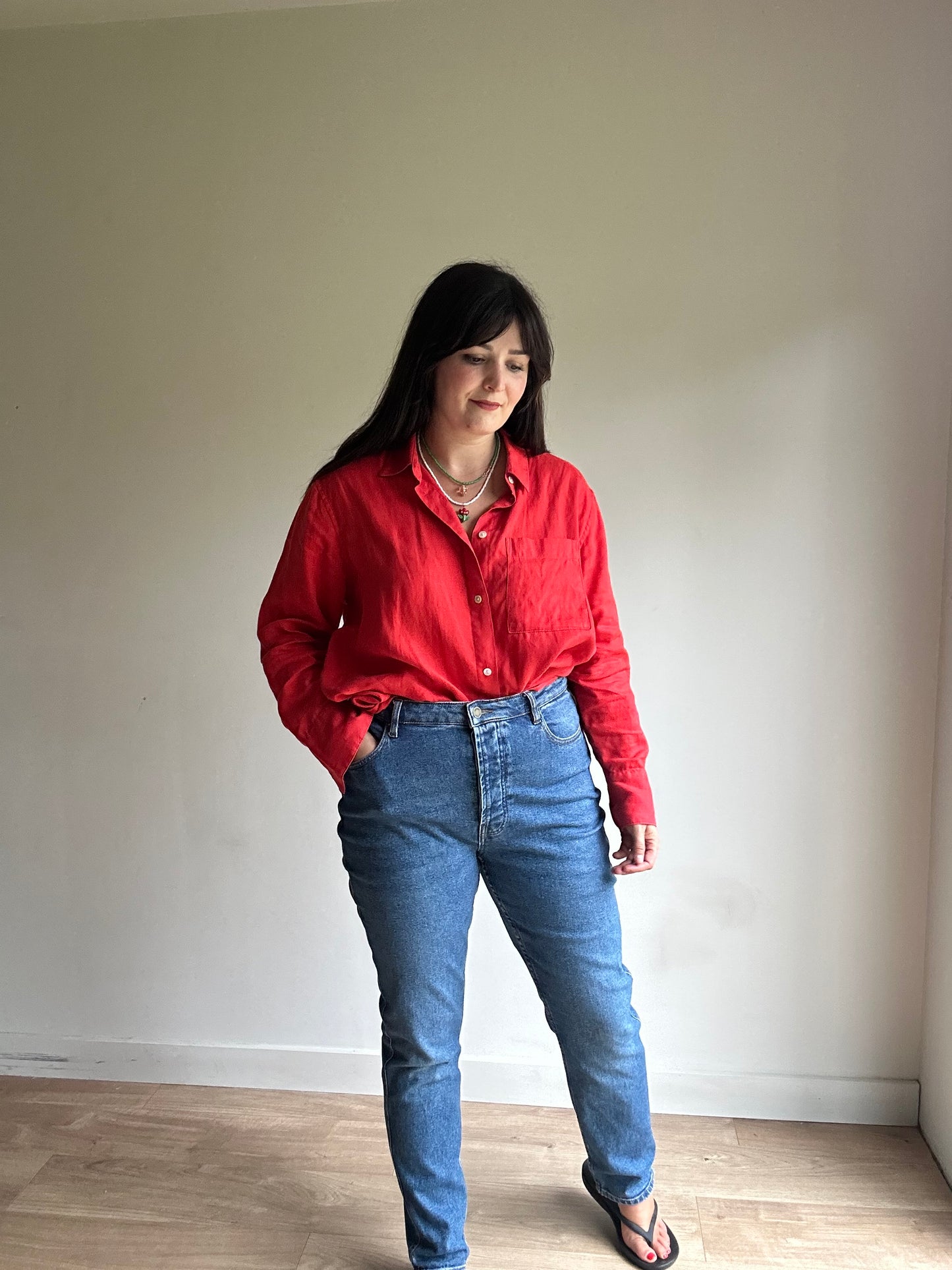 Sezane 'Brut Sexy' Tapered Jeans, UK 14-16