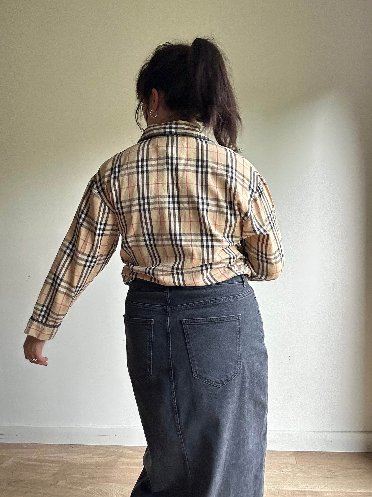 Vintage Burberry's Classic Check Print Shirt, S